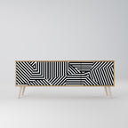 ILLUSIONARY LATTICE Třídveřový TV stolek