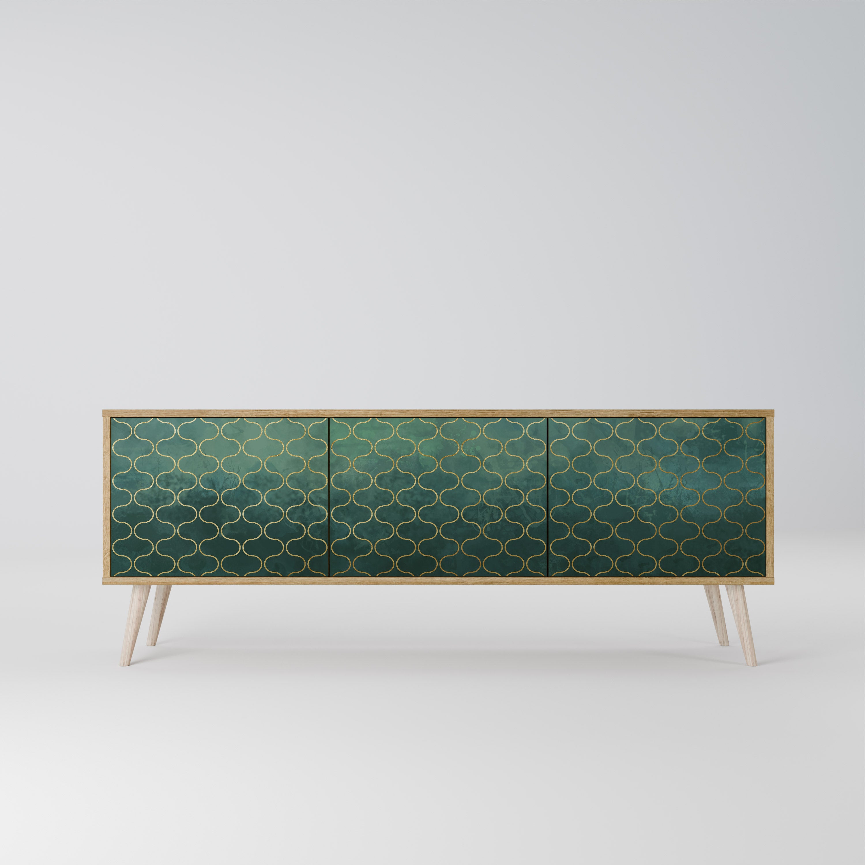 TESSELATED GREENERY 3-Door TV Cabinet