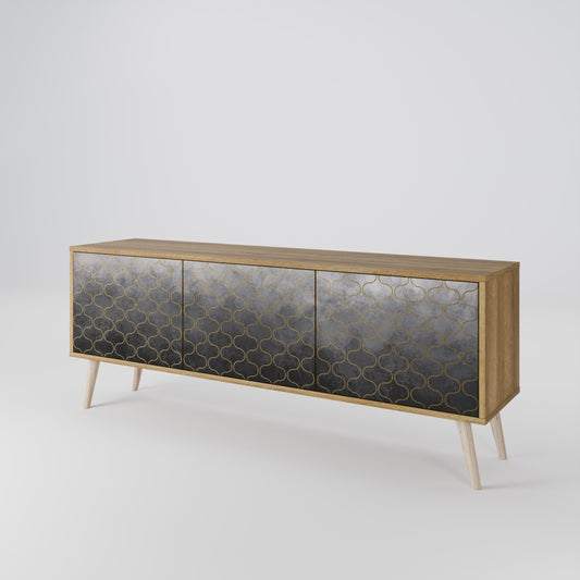 TESSELATED GRAYISH Třídveřový TV stolek