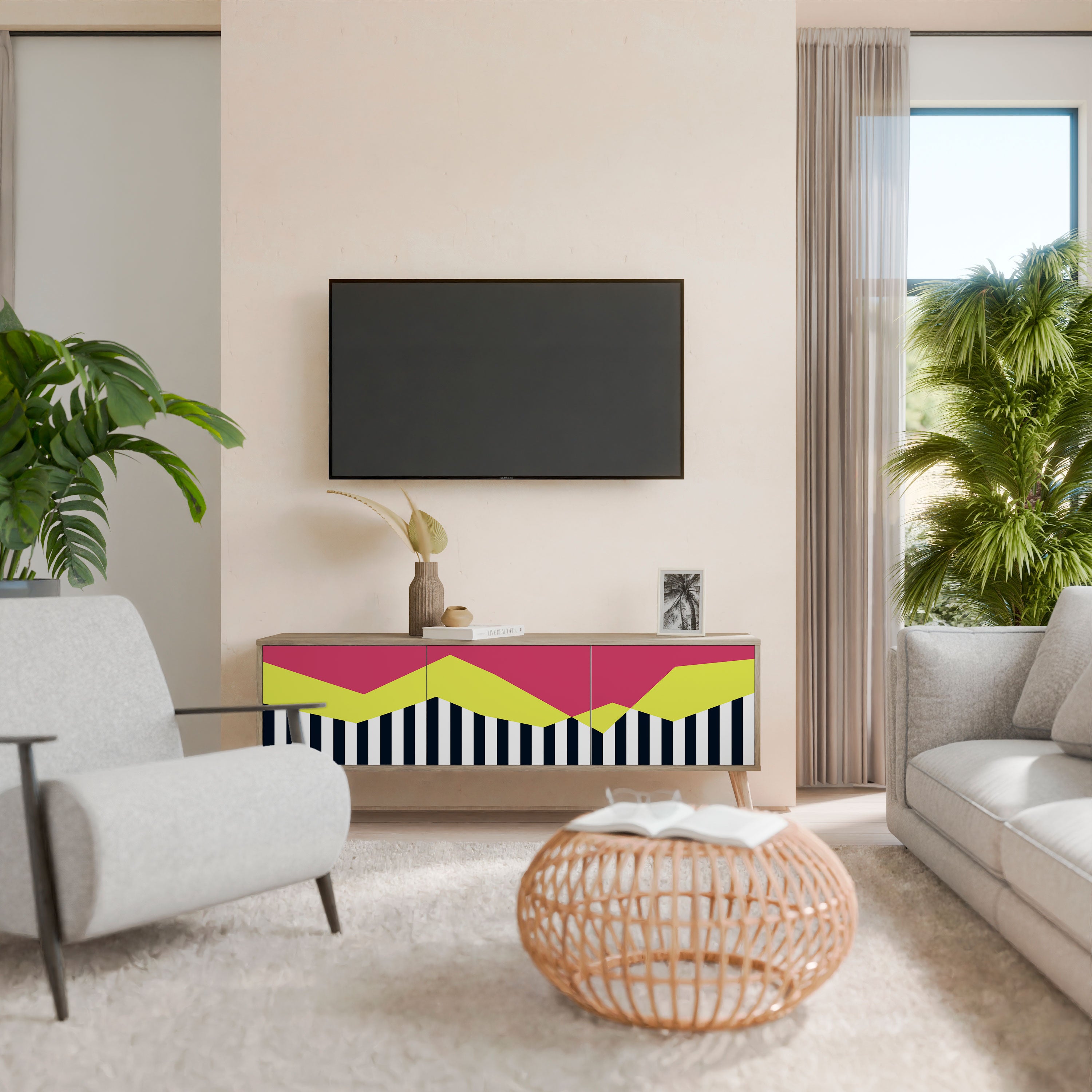 PIANO FANTASY 3-Door TV Cabinet
