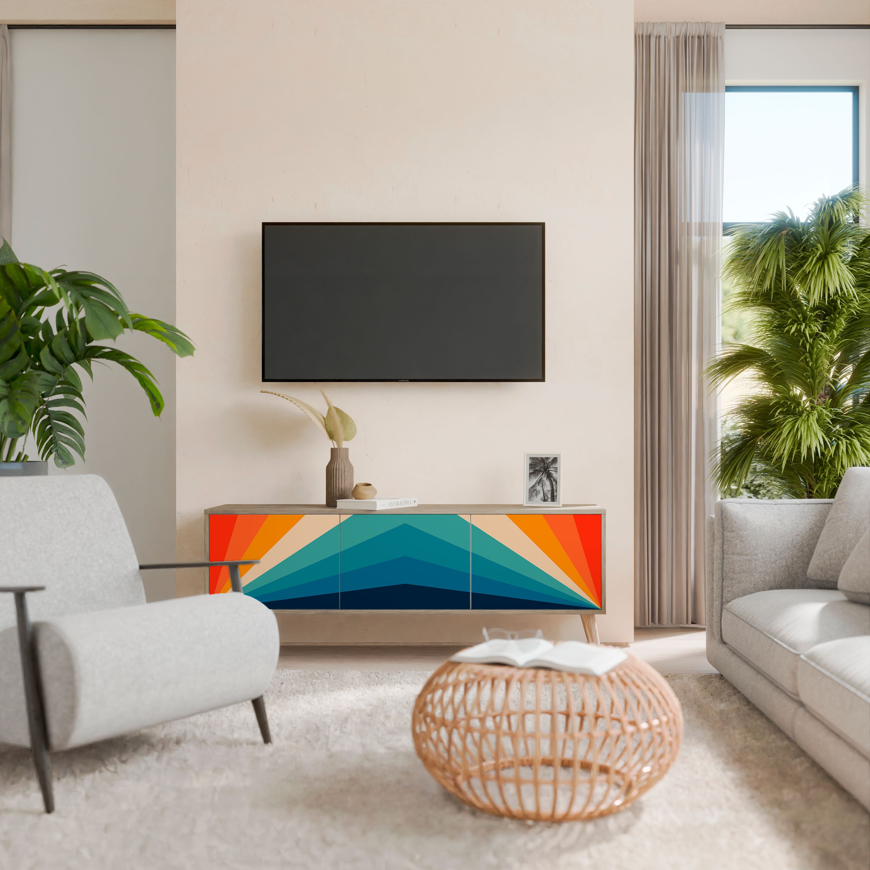 PRISM CONCUSSION 3-Door TV Cabinet