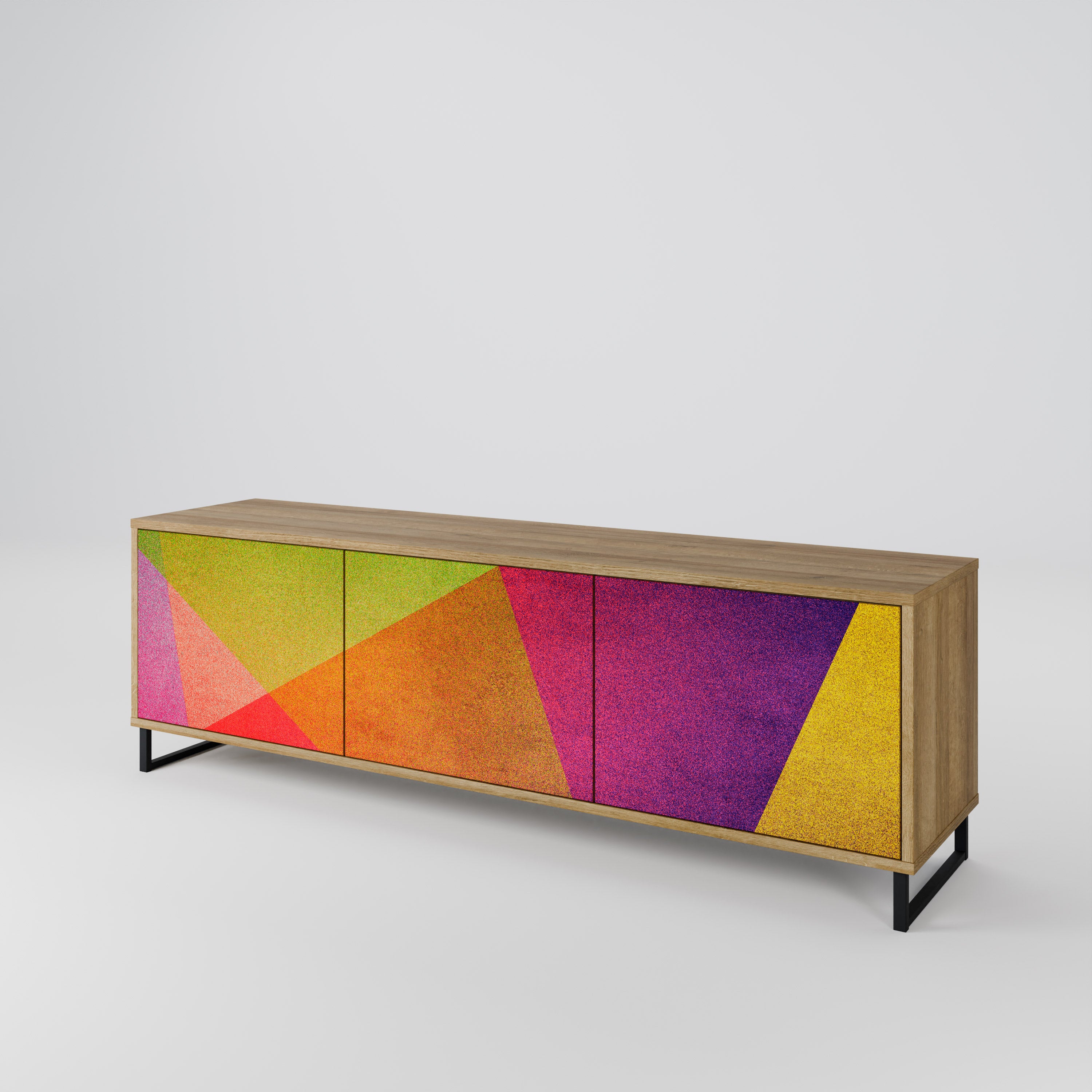 VIVID GEOMETRY TV-bänk med 3 dörrar