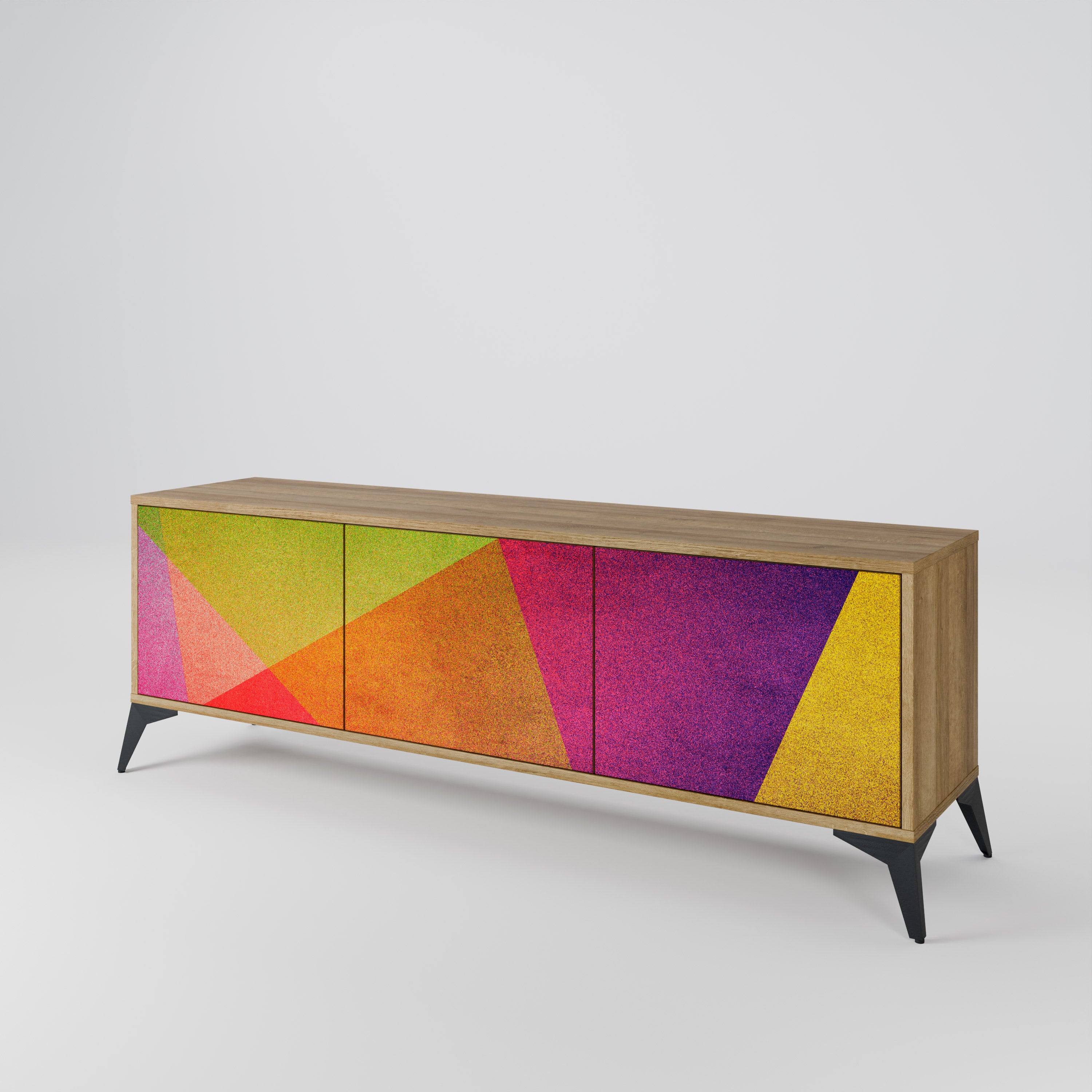 VIVID GEOMETRY TV-bänk med 3 dörrar