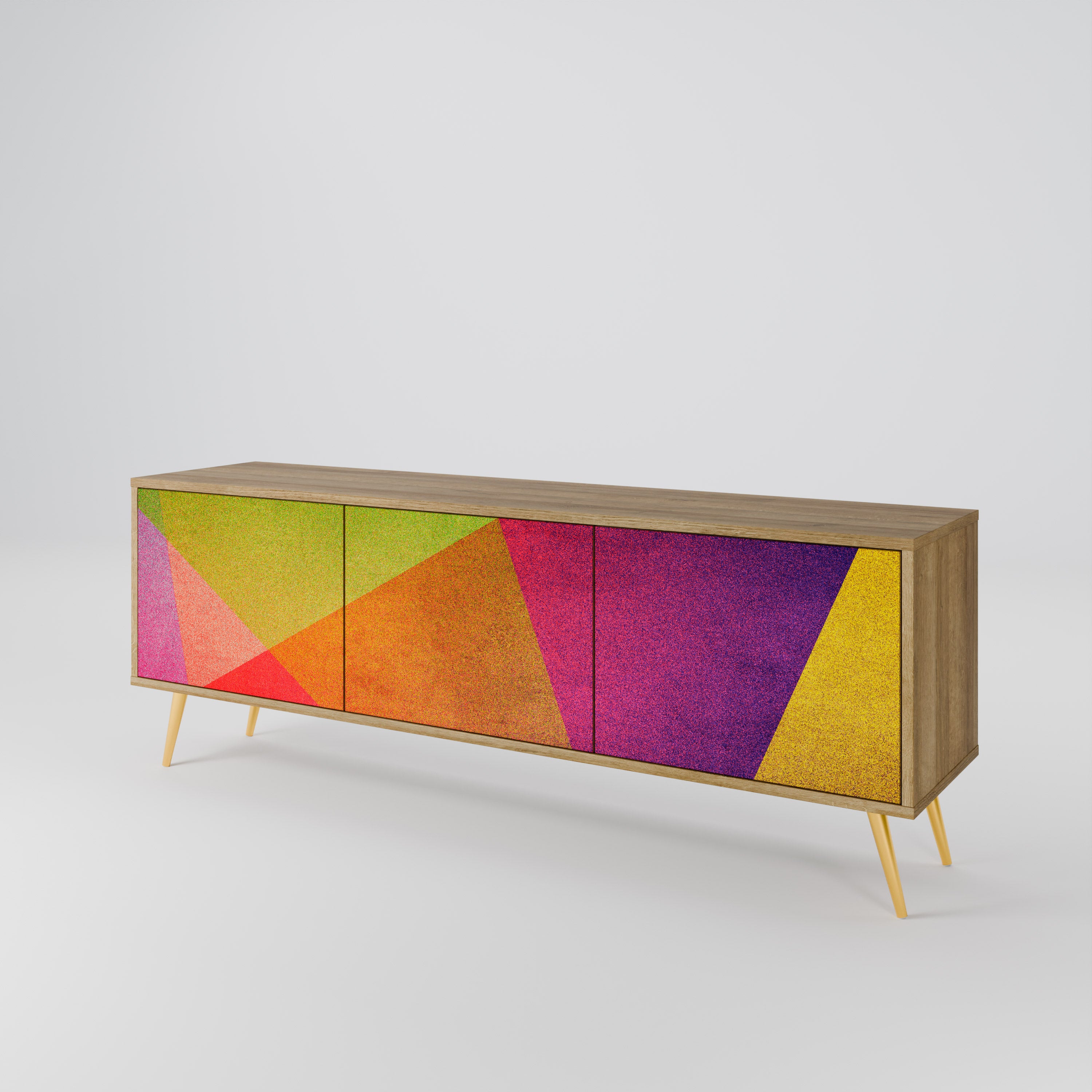 VIVID GEOMETRY TV-bänk med 3 dörrar