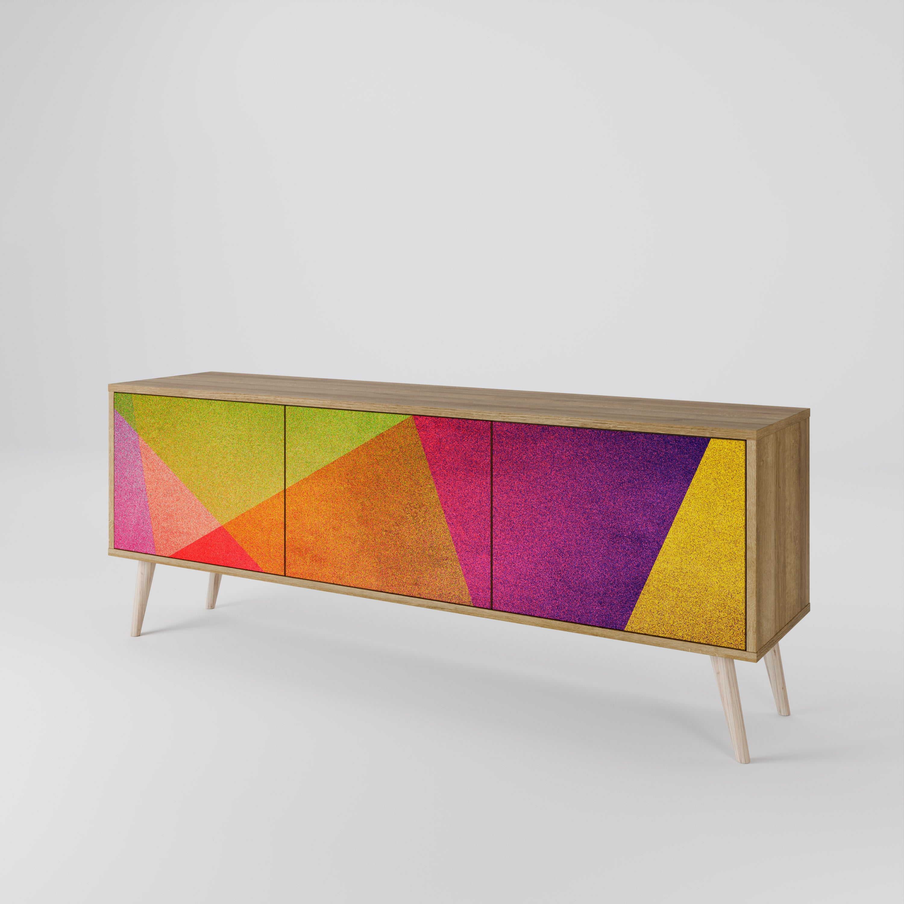 VIVID GEOMETRY TV-bänk med 3 dörrar
