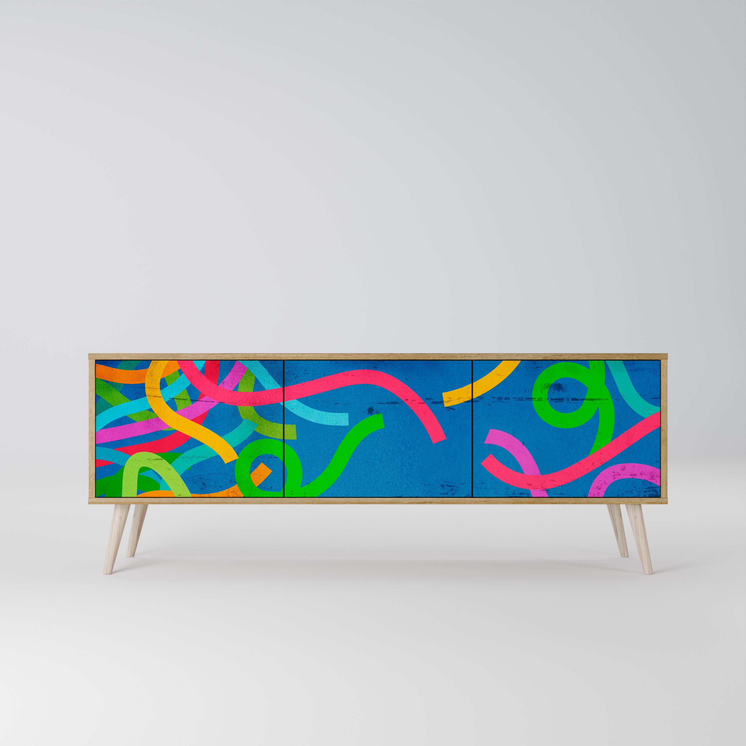 STREAMER TANGLE TV-bänk med 3 dörrar