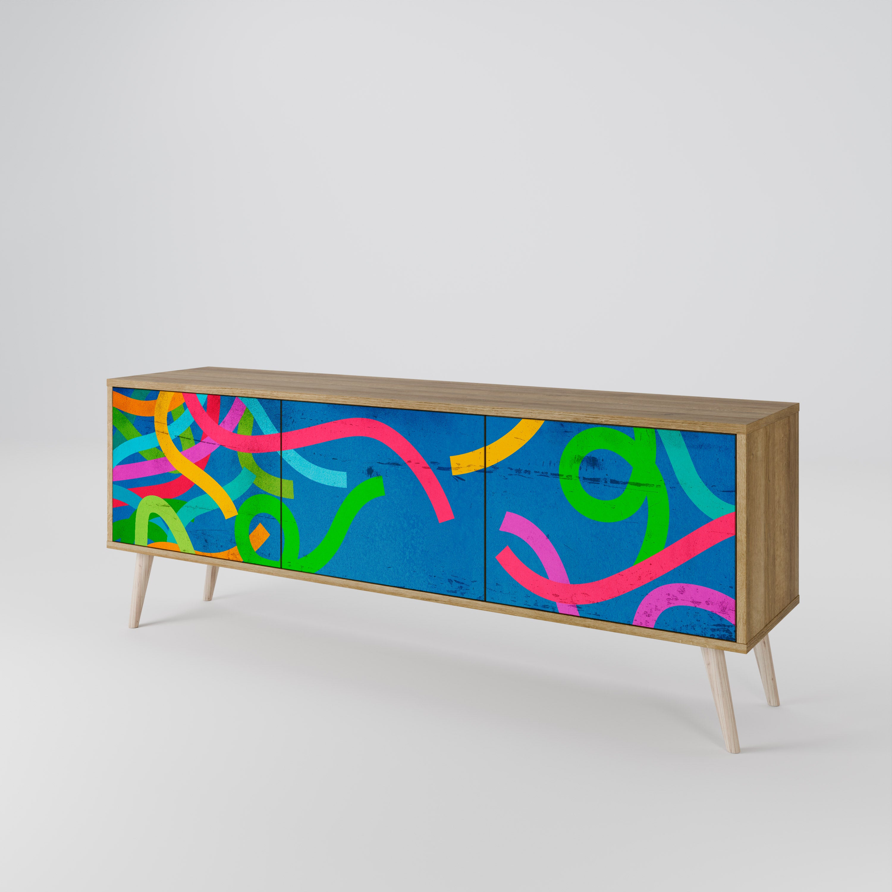 STREAMER TANGLE TV-bänk med 3 dörrar
