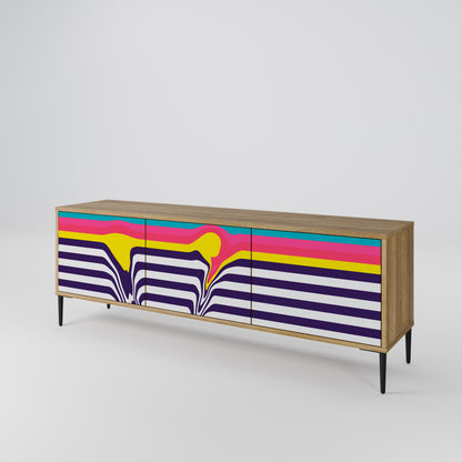 TONE COLLAPSE Mueble de TV de 3 Puertas