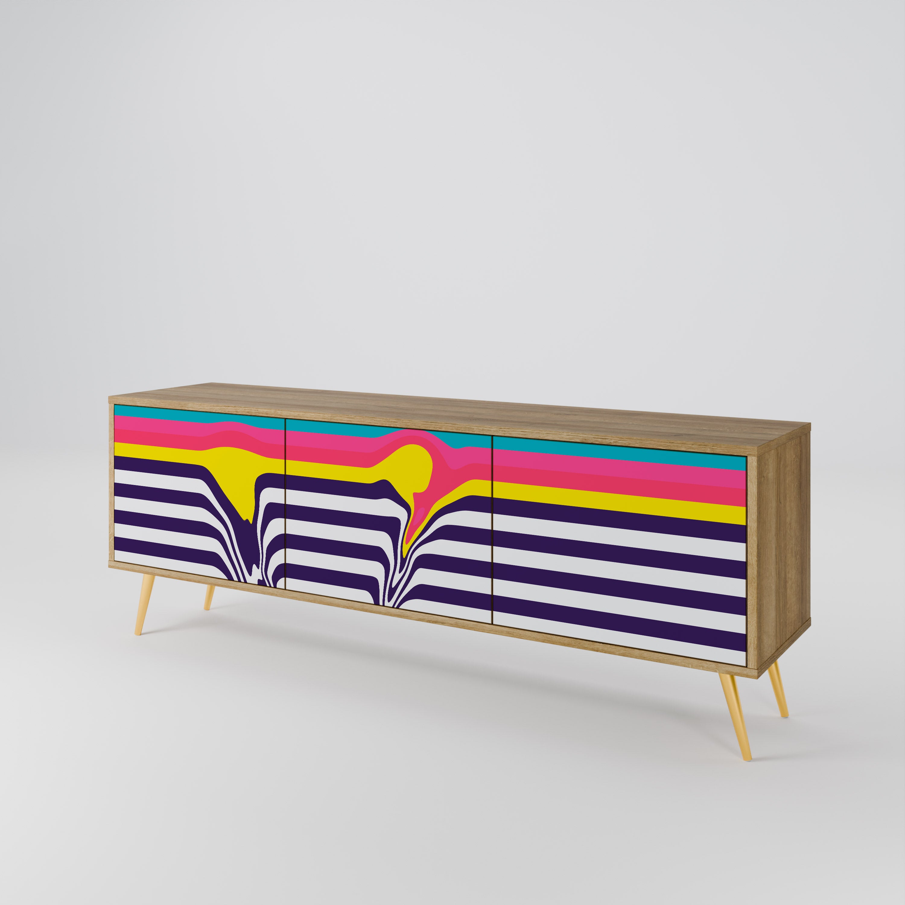 TONE COLLAPSE TV-bänk med 3 dörrar
