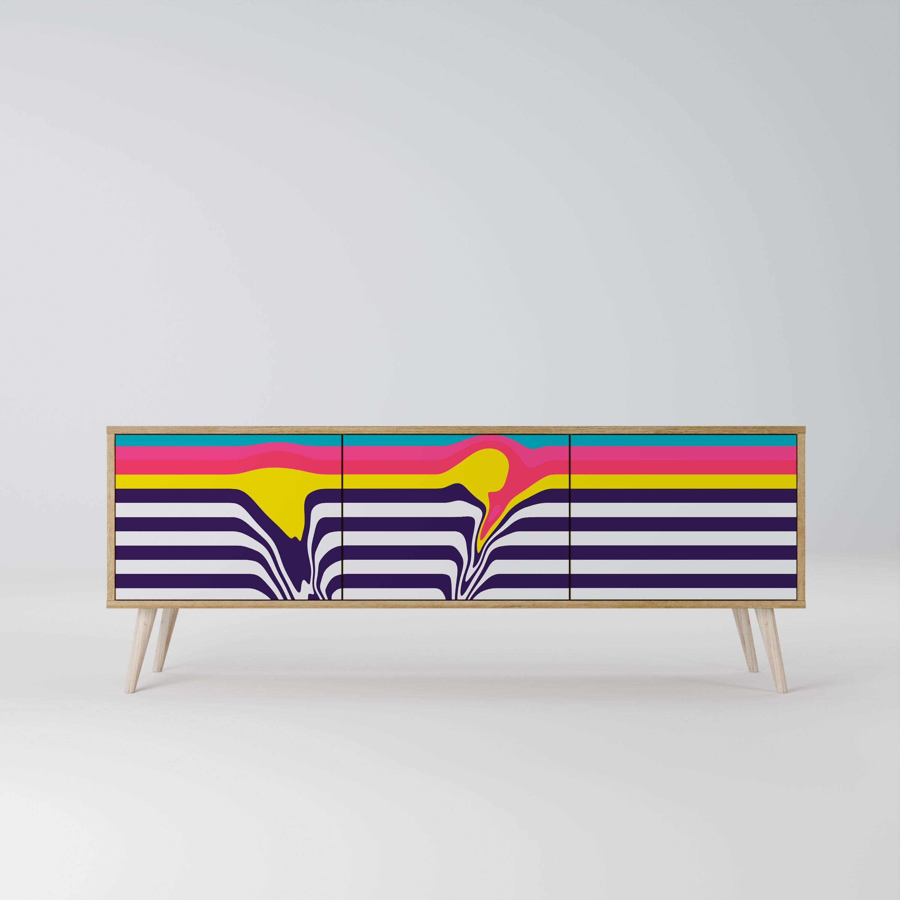 TONE COLLAPSE TV-bänk med 3 dörrar