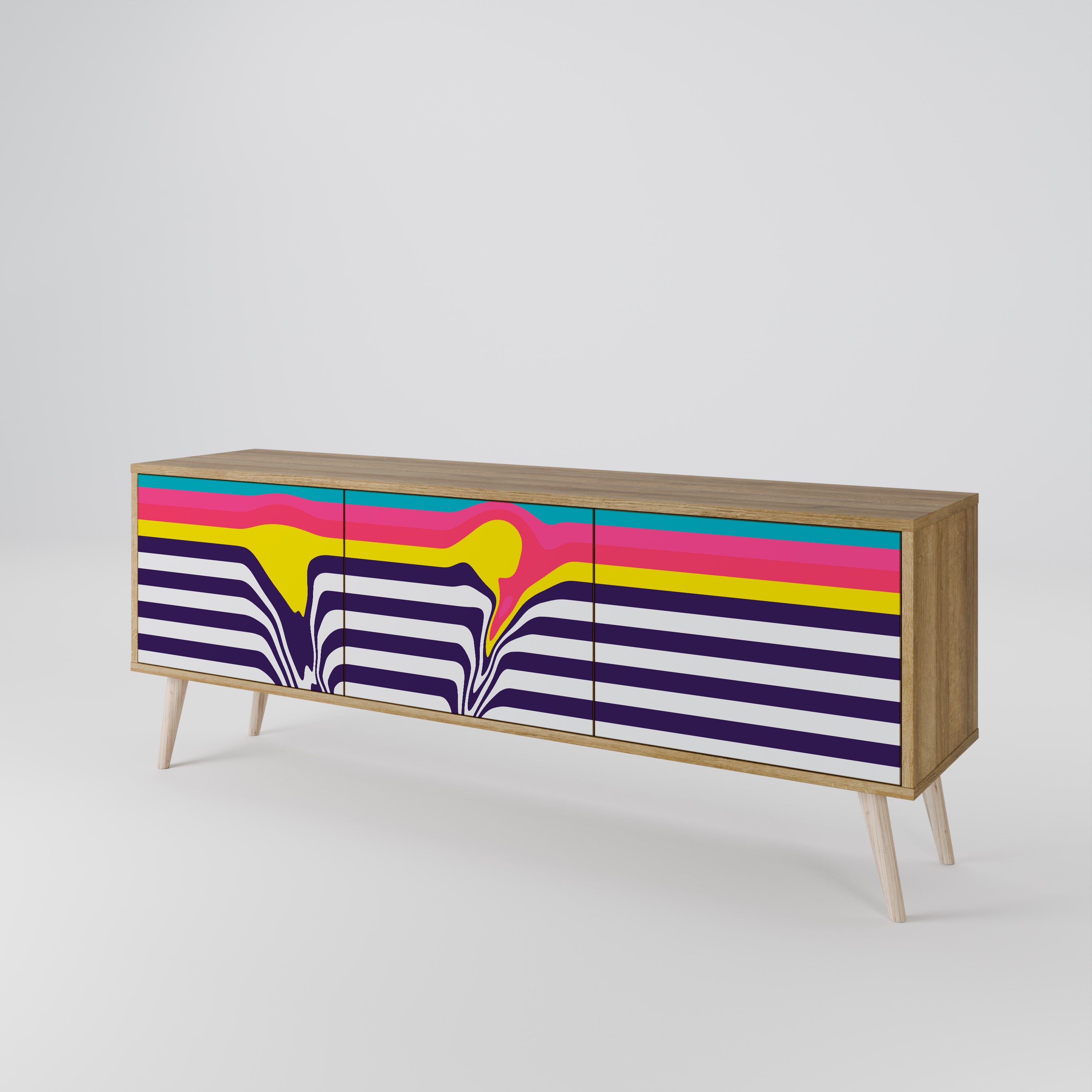 TONE COLLAPSE TV-bänk med 3 dörrar