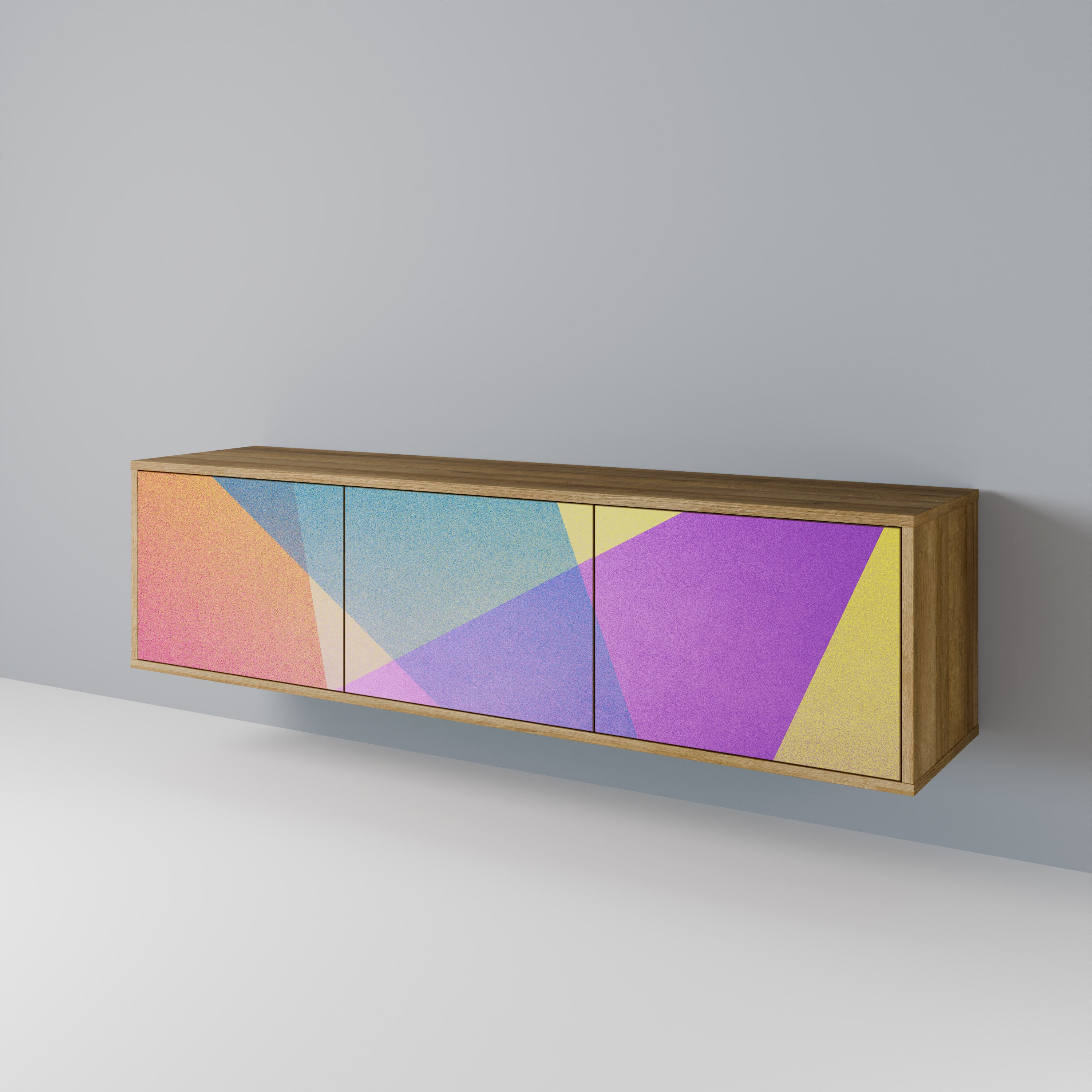 BRIGHT GEOMETRY TV-bänk med 3 dörrar