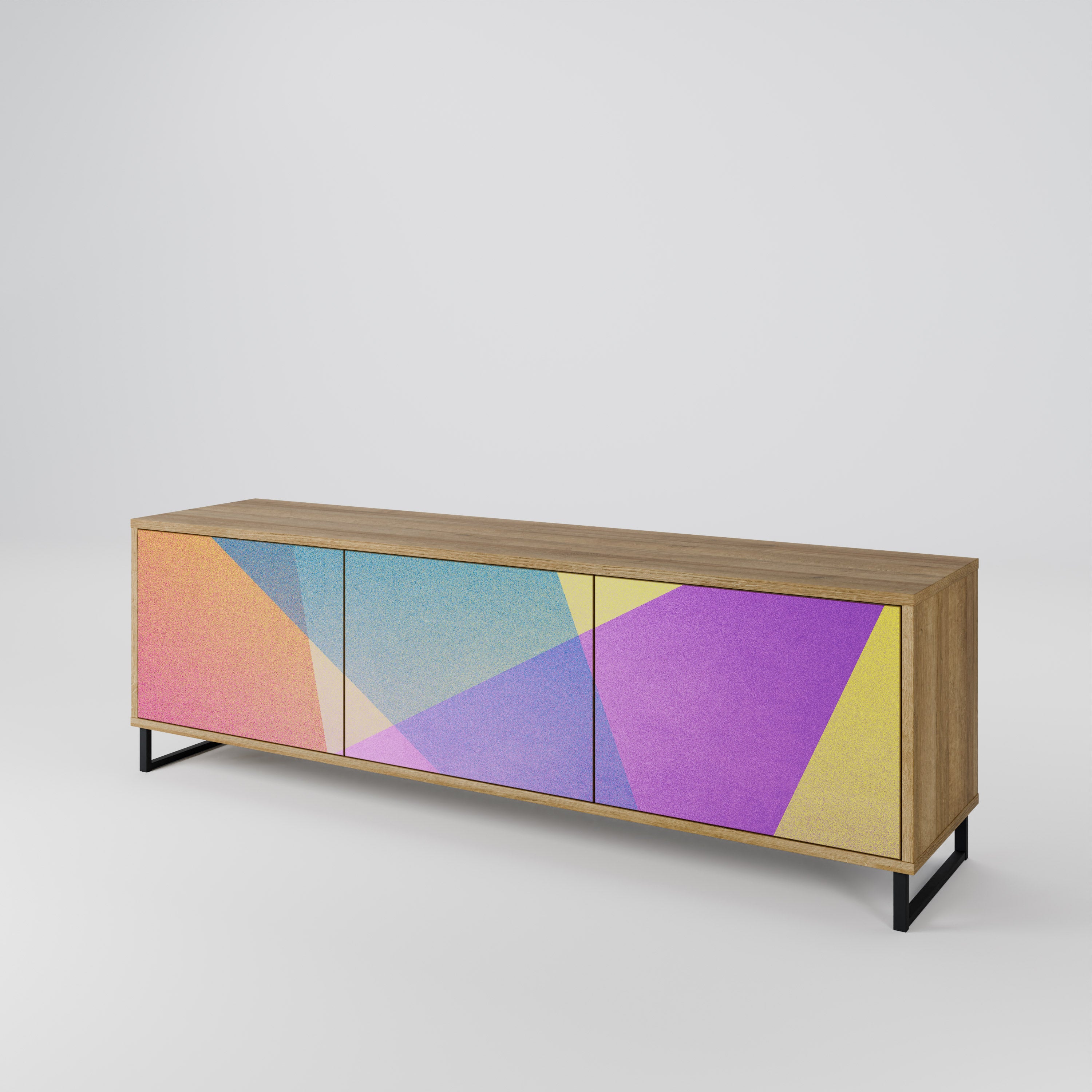 BRIGHT GEOMETRY TV-bänk med 3 dörrar