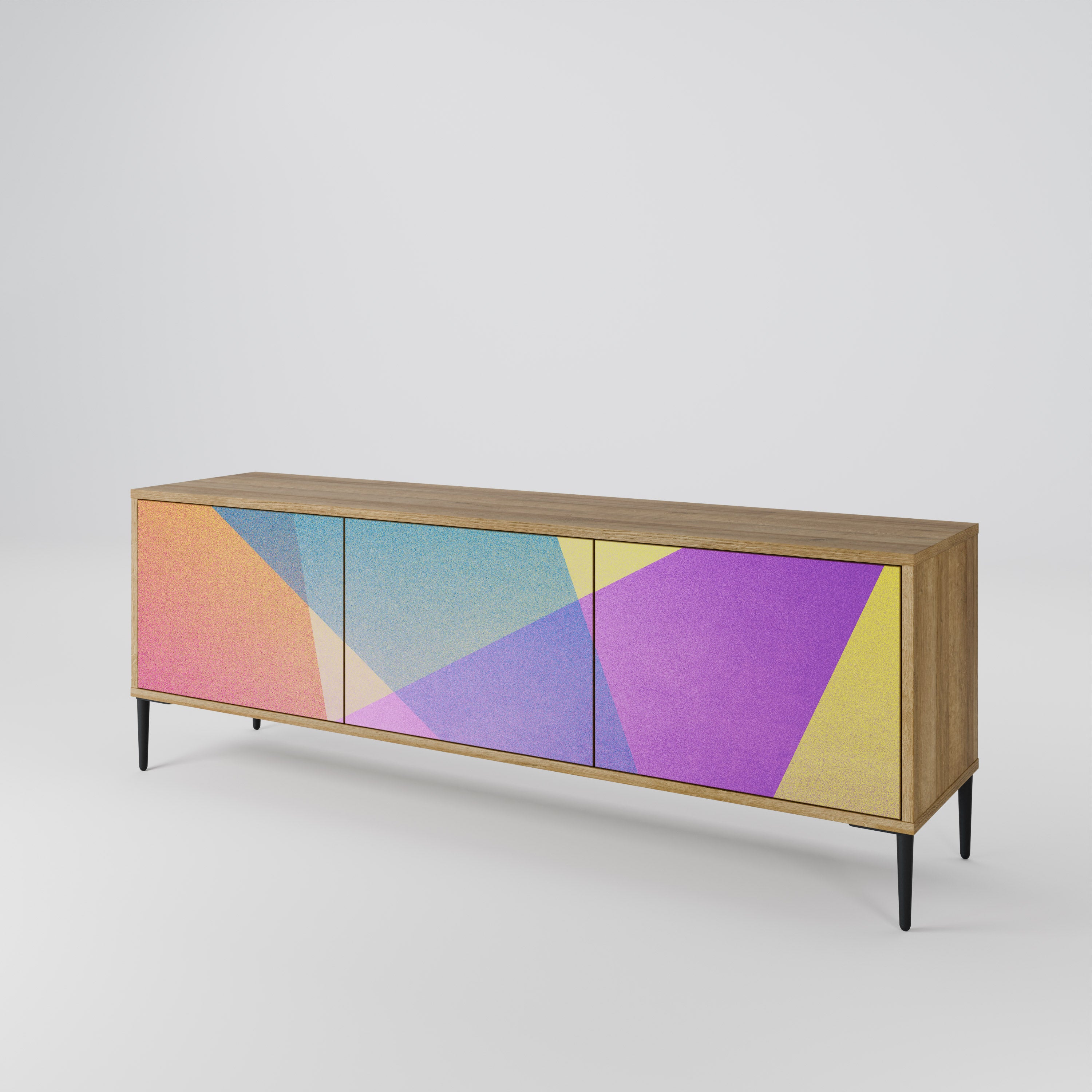 BRIGHT GEOMETRY TV-bänk med 3 dörrar