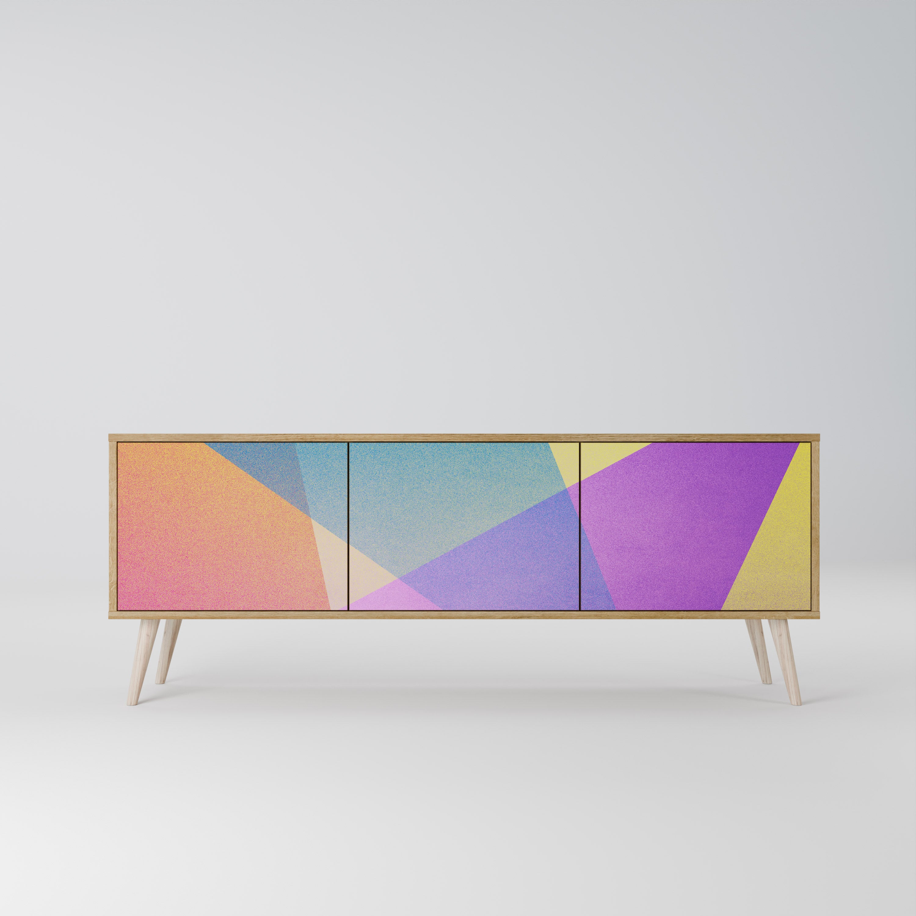 BRIGHT GEOMETRY TV-bänk med 3 dörrar