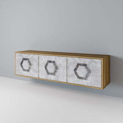 HEXAGONAL FIGURES 3-türiges TV-Lowboard