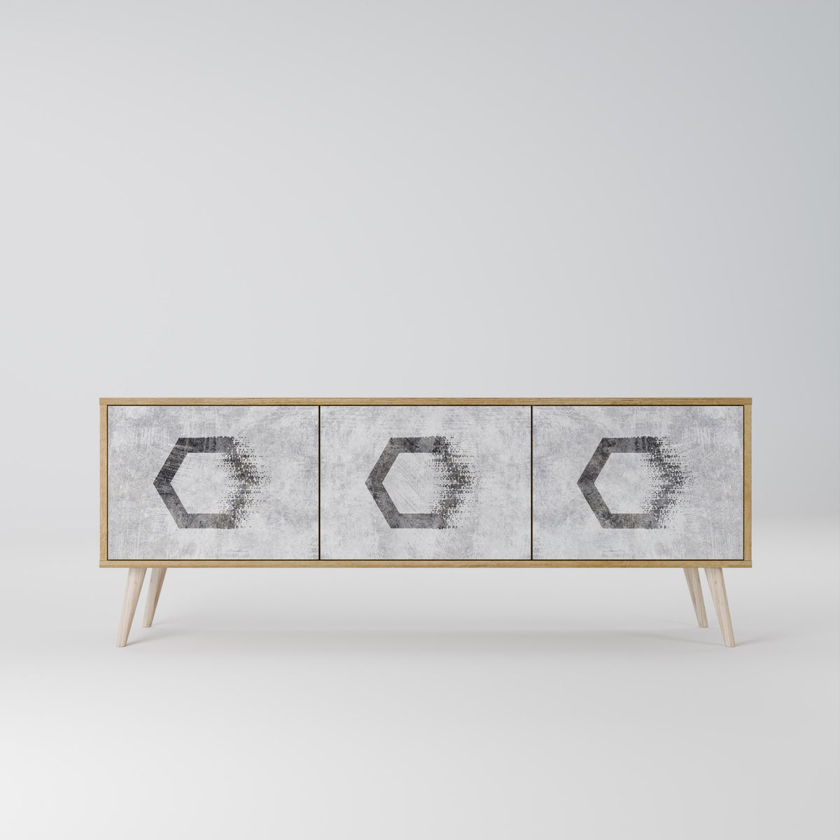 HEXAGONAL FIGURES 3-türiges TV-Lowboard