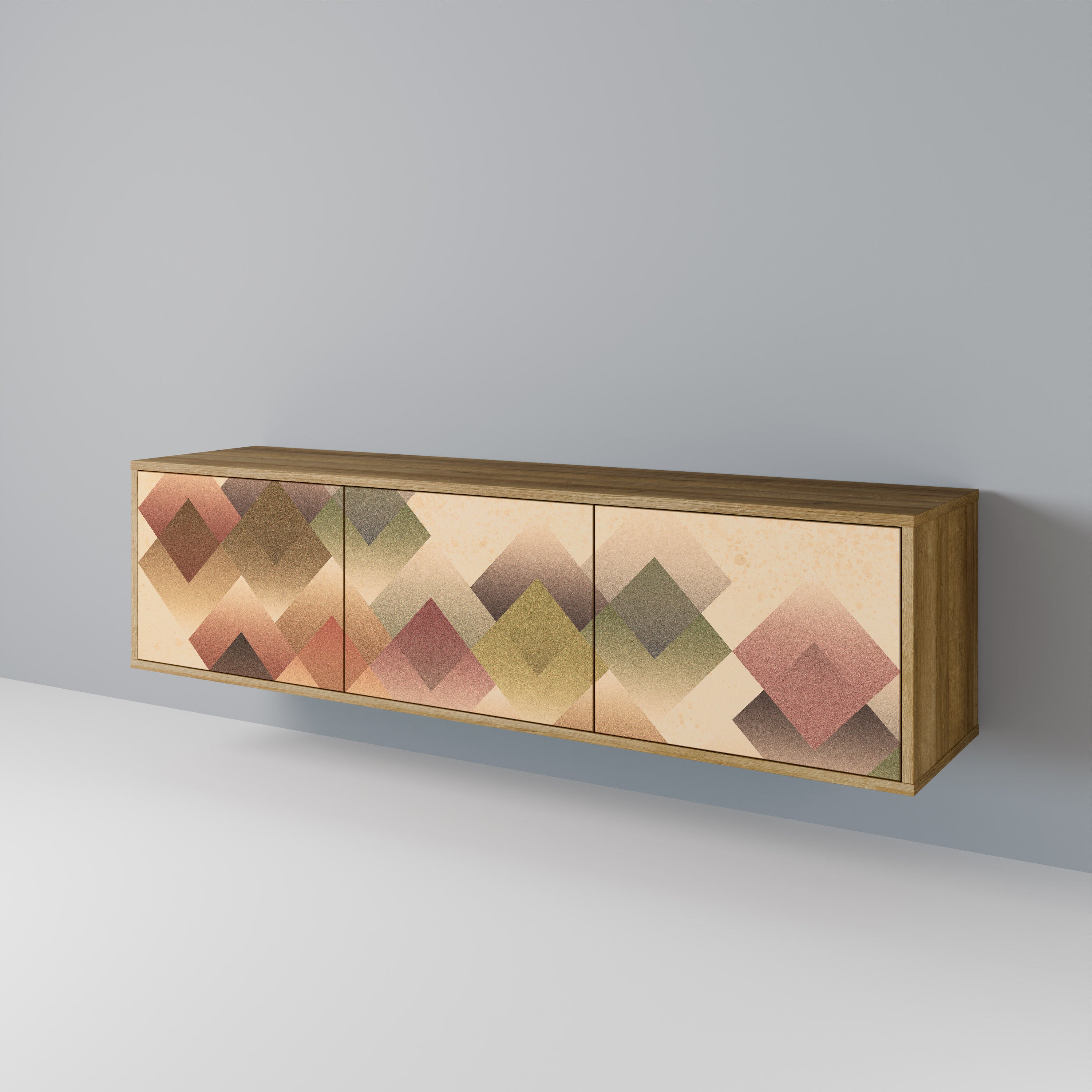 GEOMETRIC FUSION Móvel de TV de 3 Portas