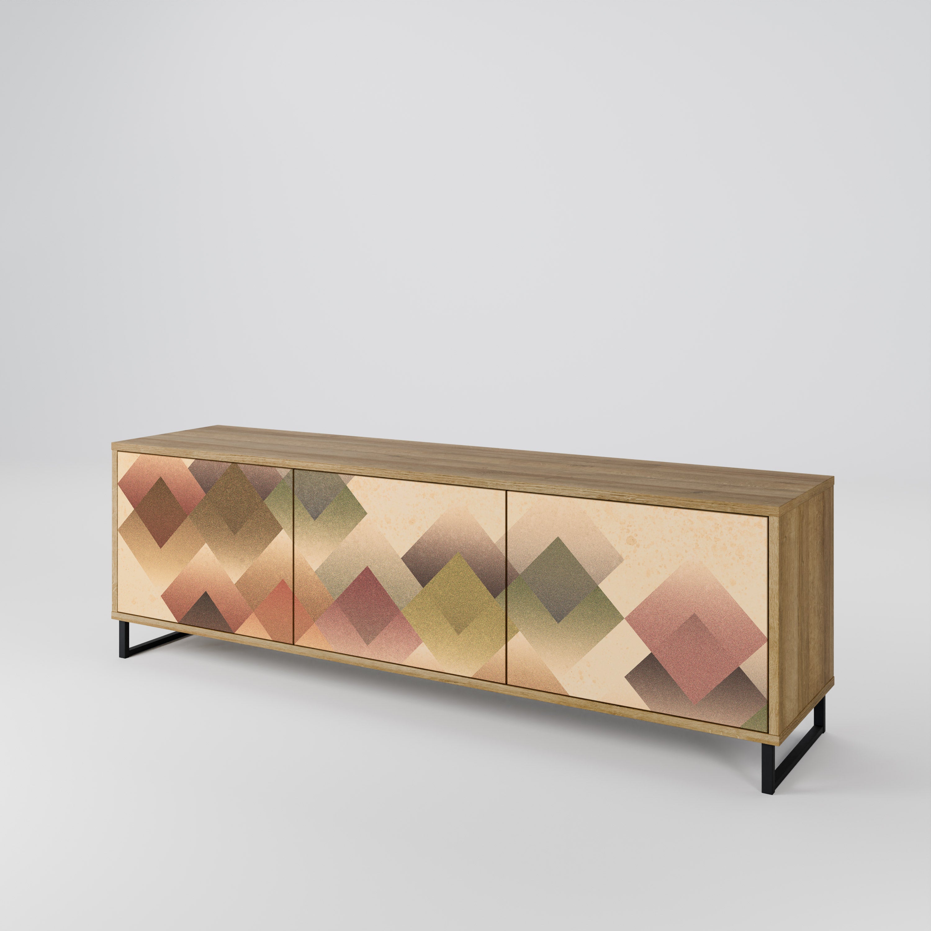 GEOMETRIC FUSION Móvel de TV de 3 Portas