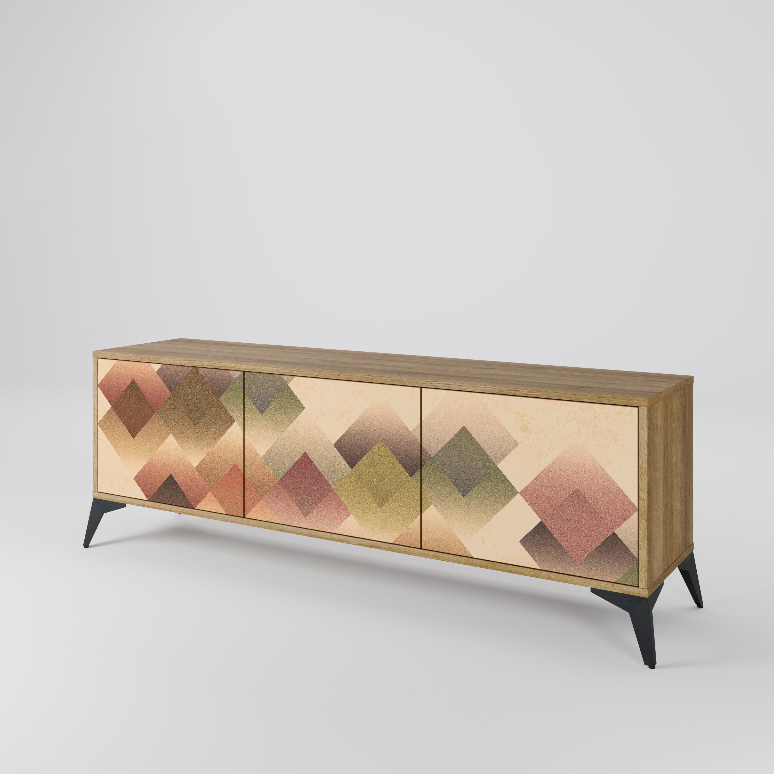 GEOMETRIC FUSION Móvel de TV de 3 Portas