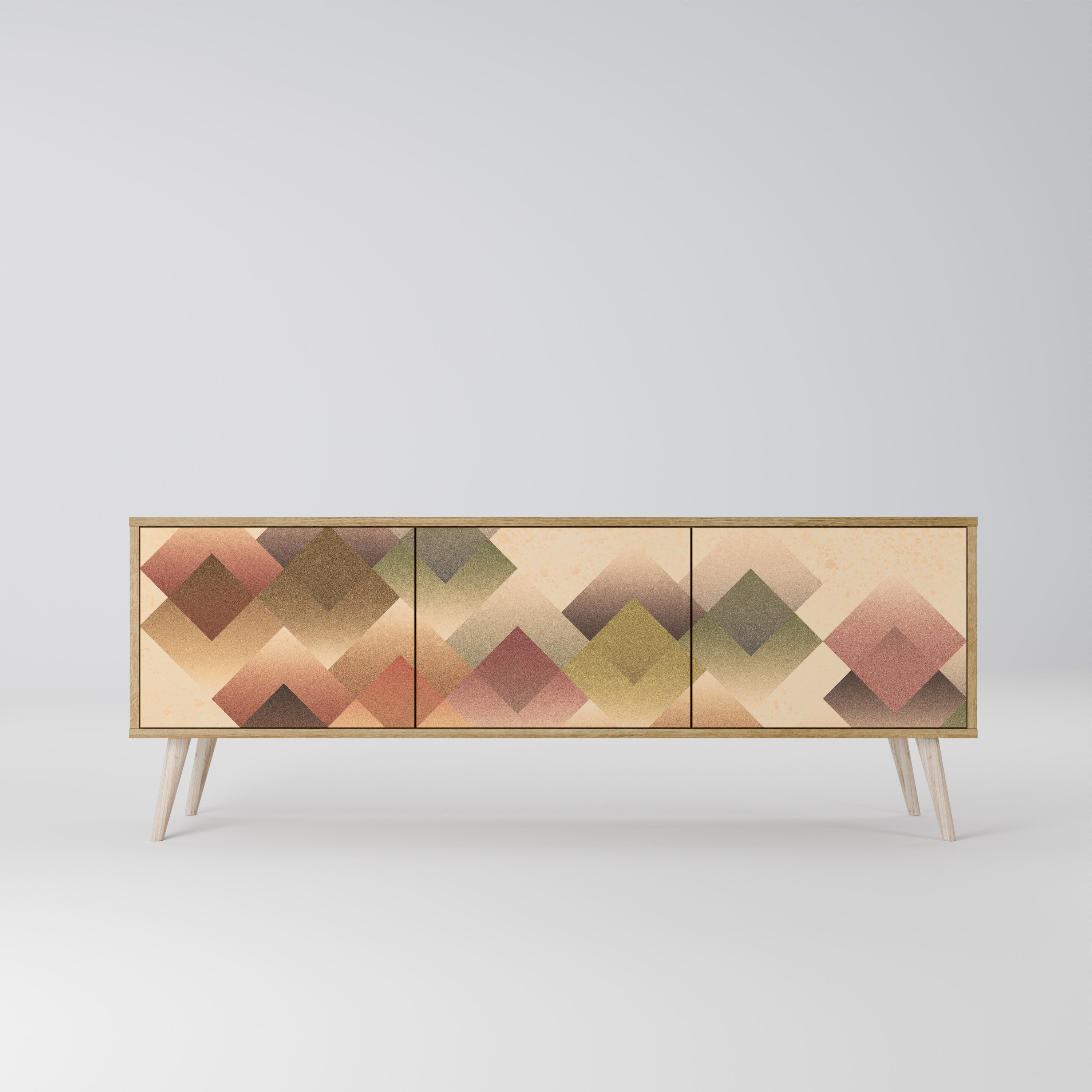 GEOMETRIC FUSION Móvel de TV de 3 Portas
