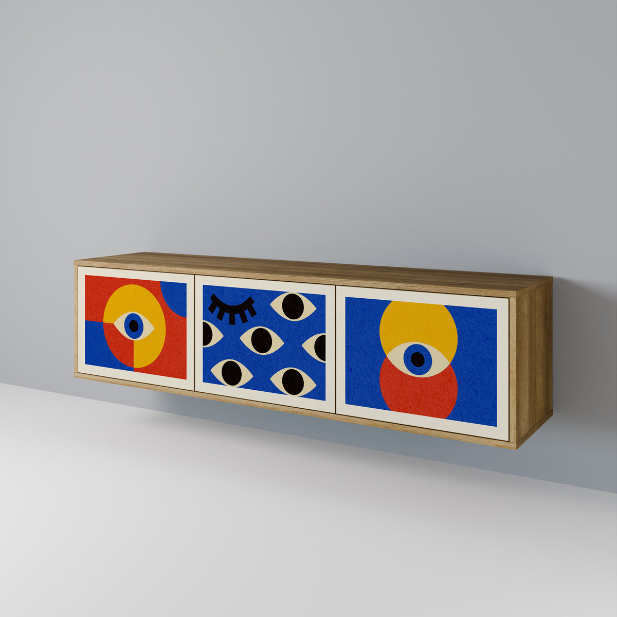 GEOMETRIC EYES 3-türiges TV-Lowboard