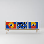 GEOMETRIC EYES 3-Door TV Cabinet