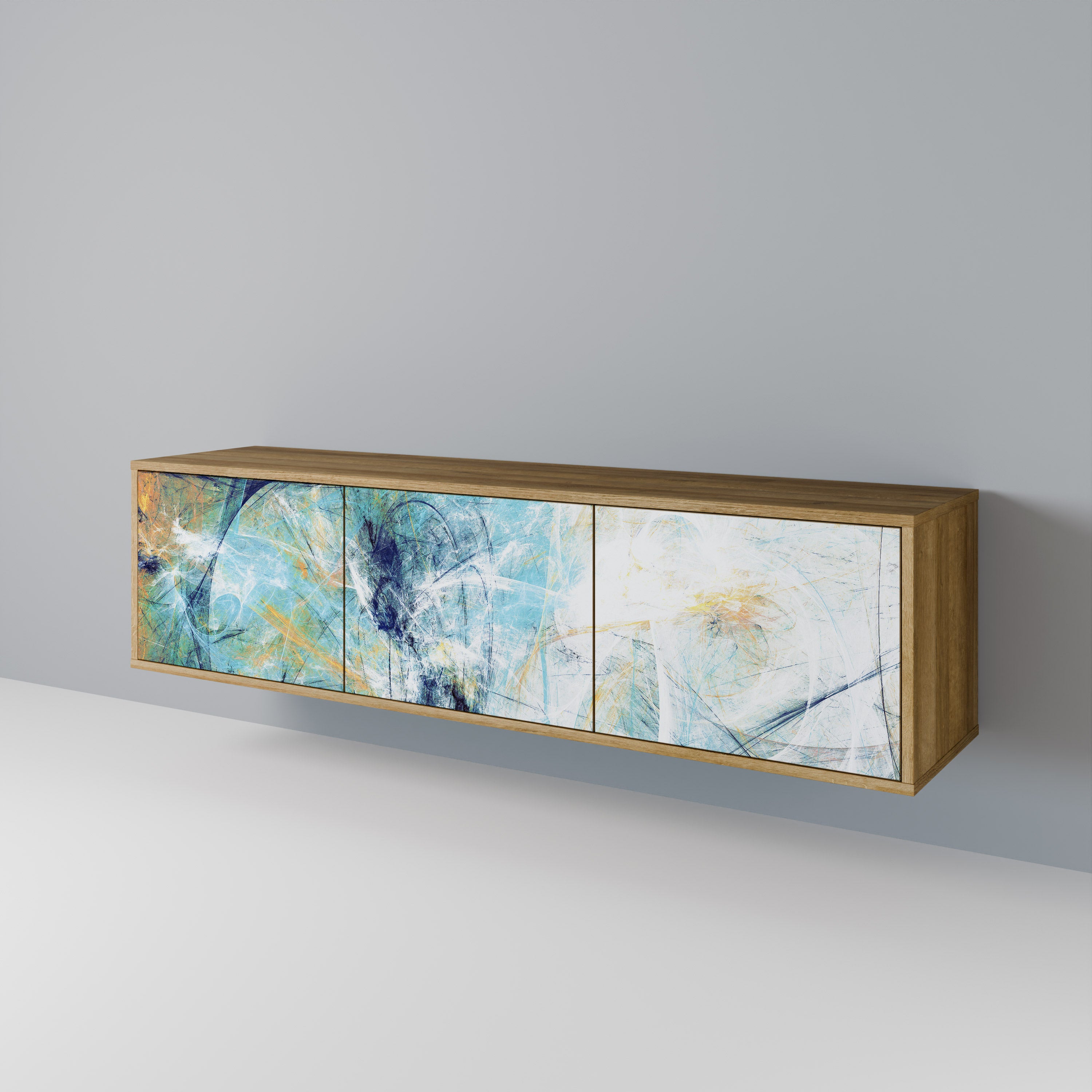 ABSTRACT THOUGHTS Mueble de TV de 3 Puertas