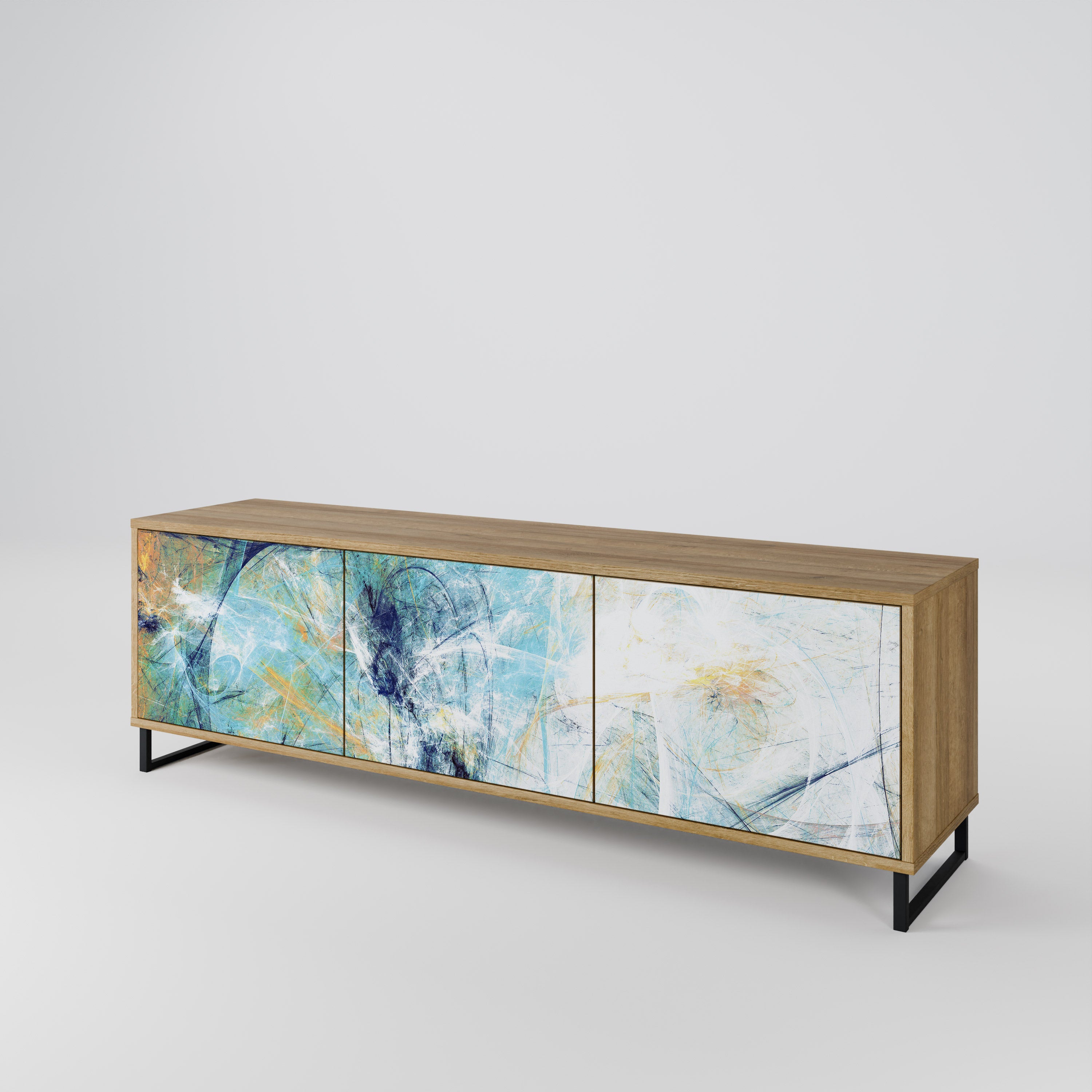 ABSTRACT THOUGHTS Mueble de TV de 3 Puertas