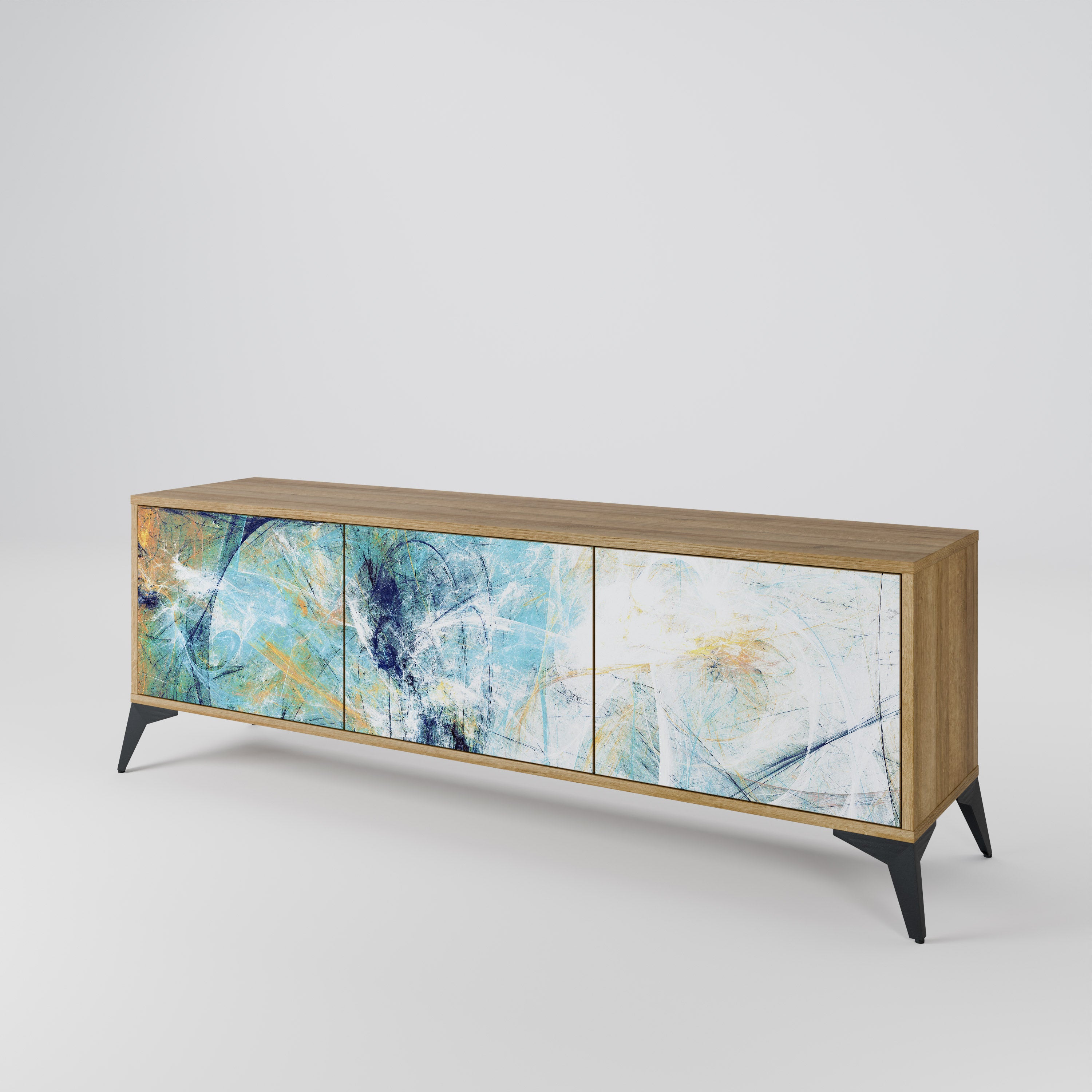 ABSTRACT THOUGHTS Mueble de TV de 3 Puertas