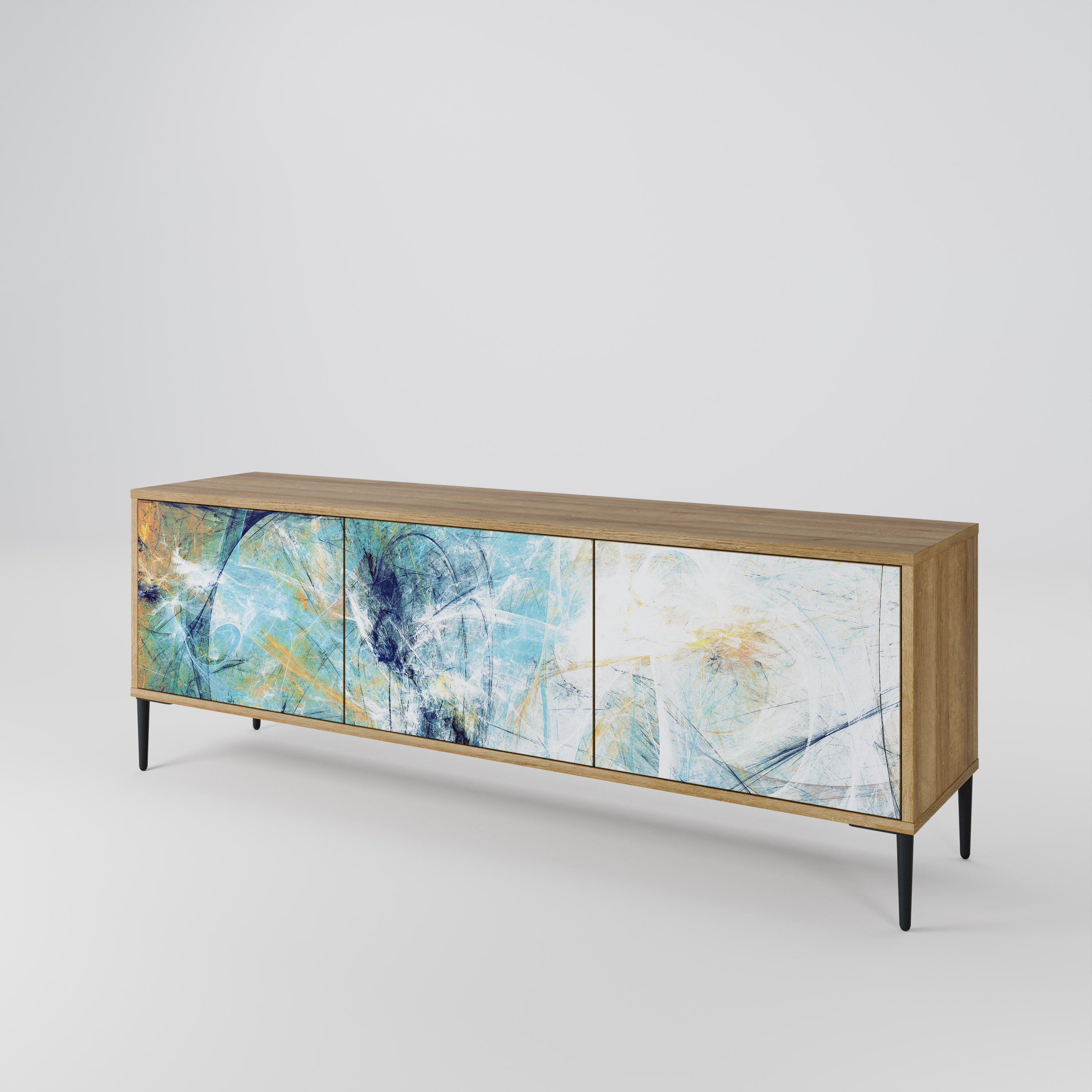 ABSTRACT THOUGHTS Mueble de TV de 3 Puertas