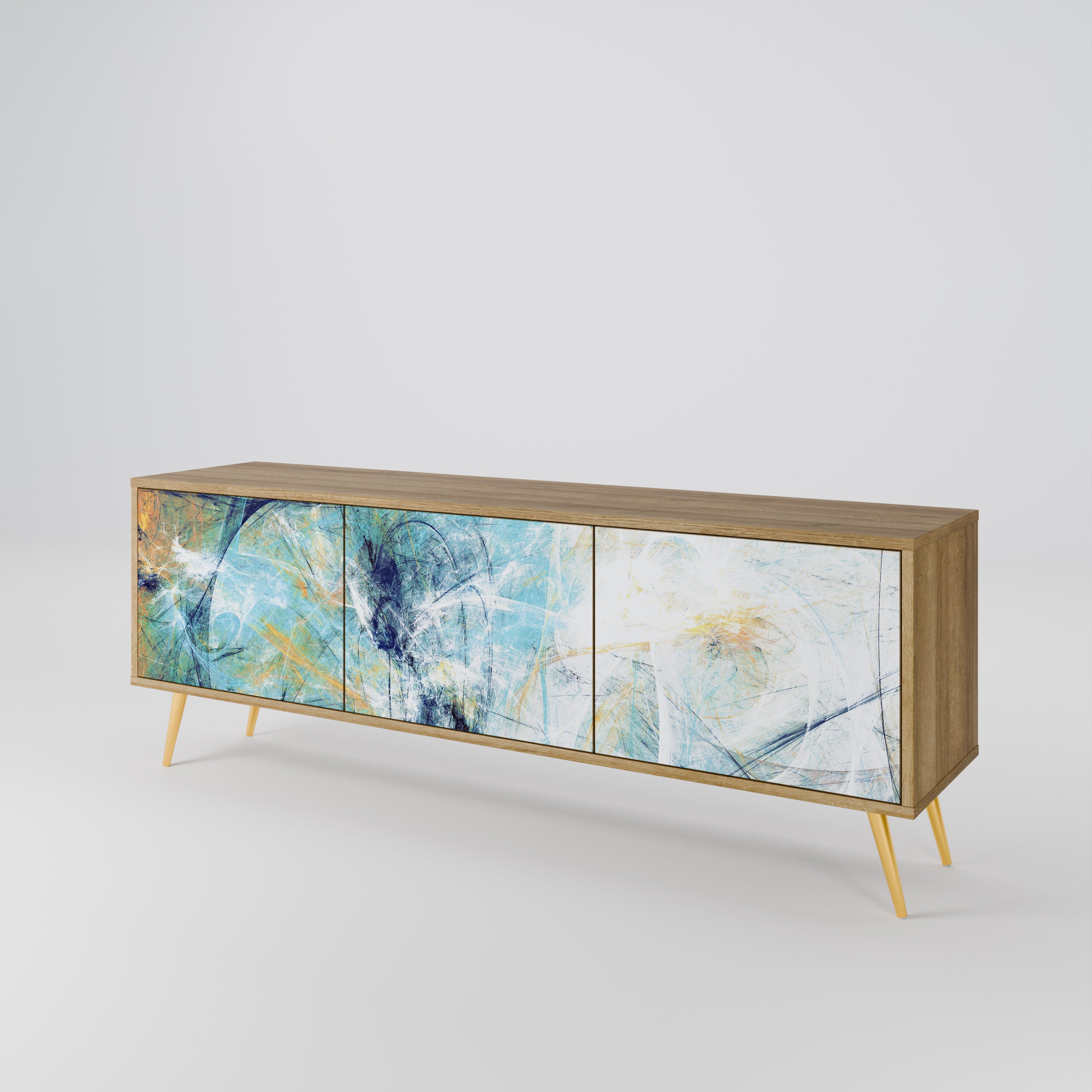 ABSTRACT THOUGHTS Mueble de TV de 3 Puertas