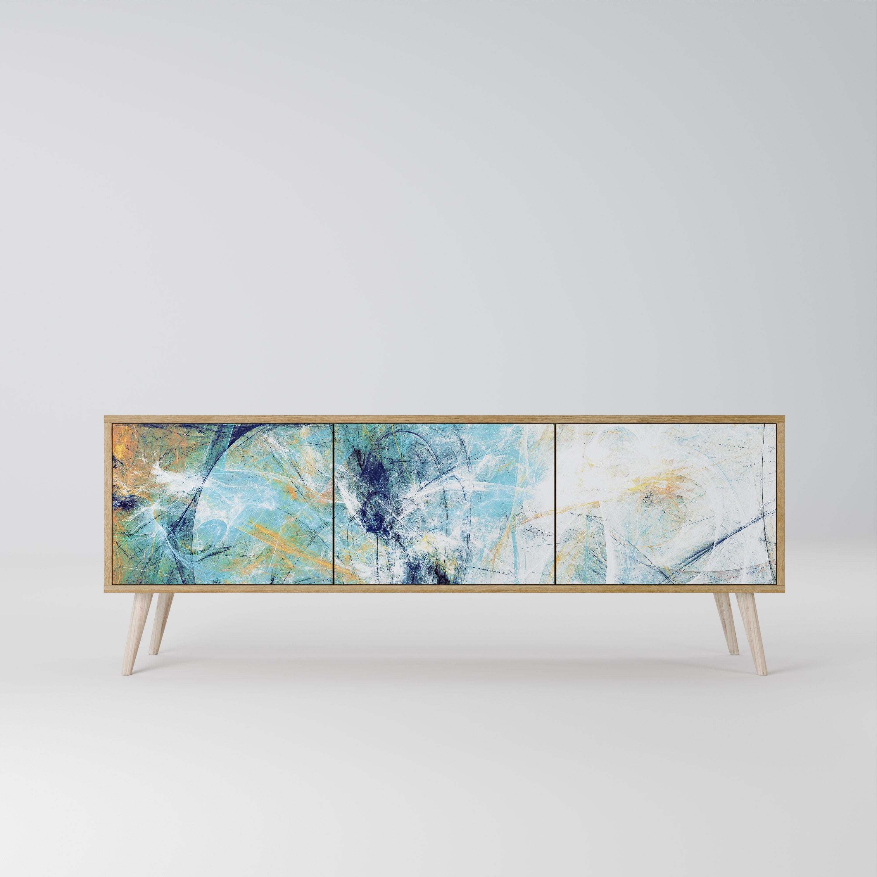 ABSTRACT THOUGHTS Mueble de TV de 3 Puertas