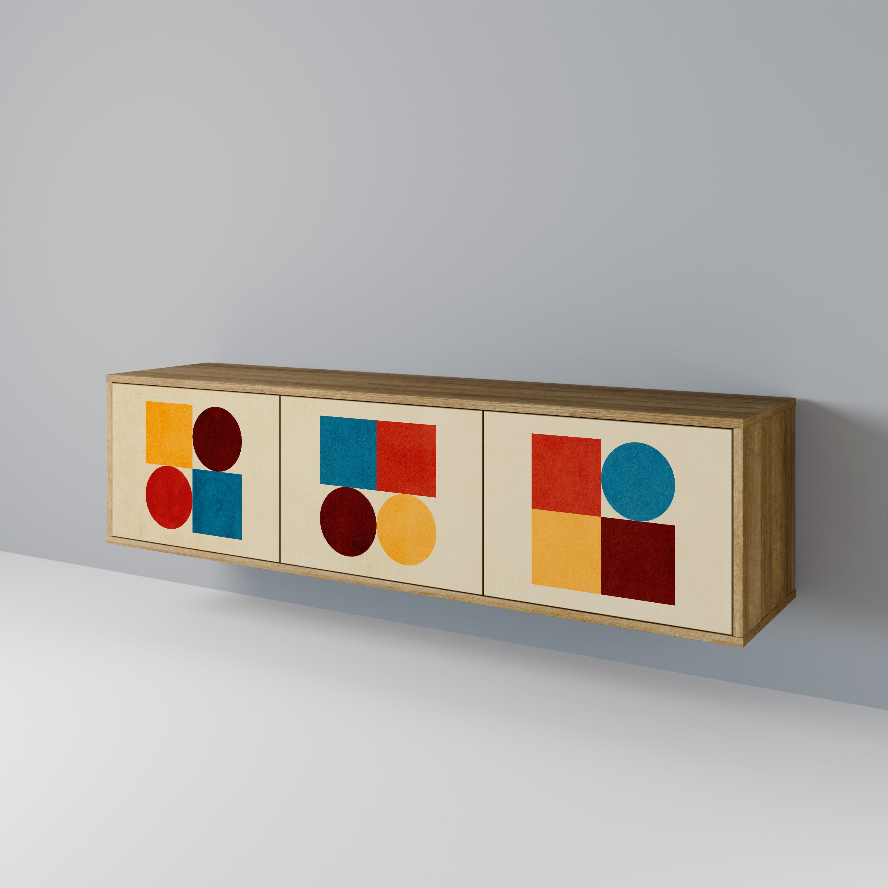 GEOMETRIC PUZZLE Mueble de TV de 3 Puertas