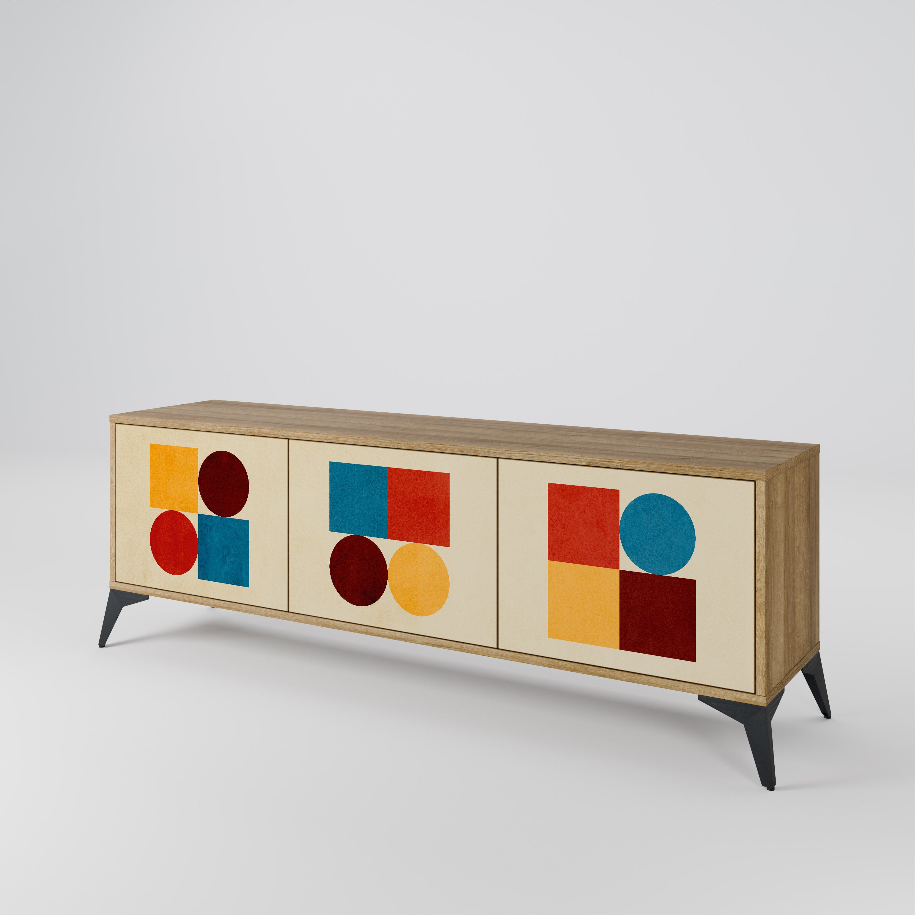GEOMETRIC PUZZLE Mueble de TV de 3 Puertas