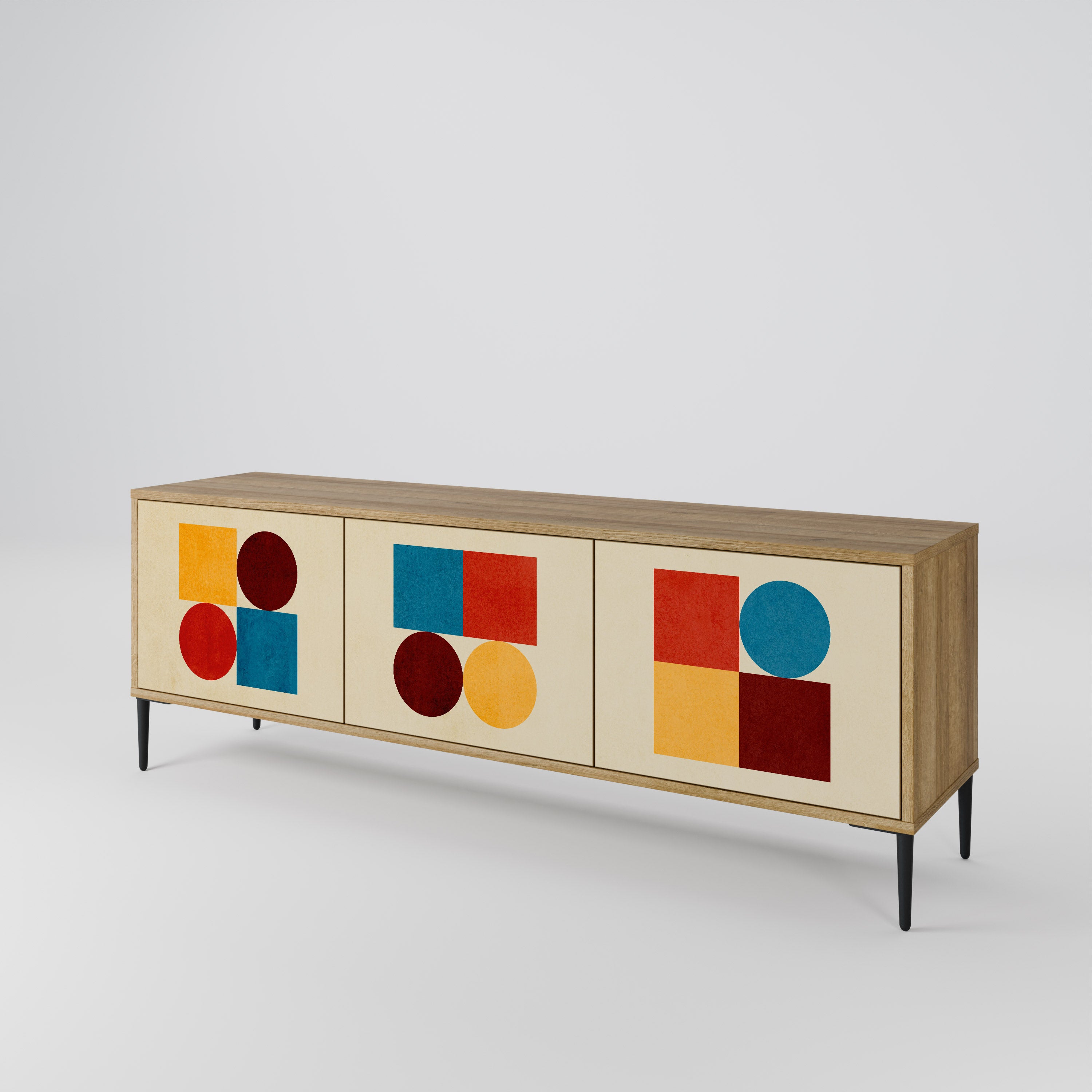 GEOMETRIC PUZZLE Mueble de TV de 3 Puertas