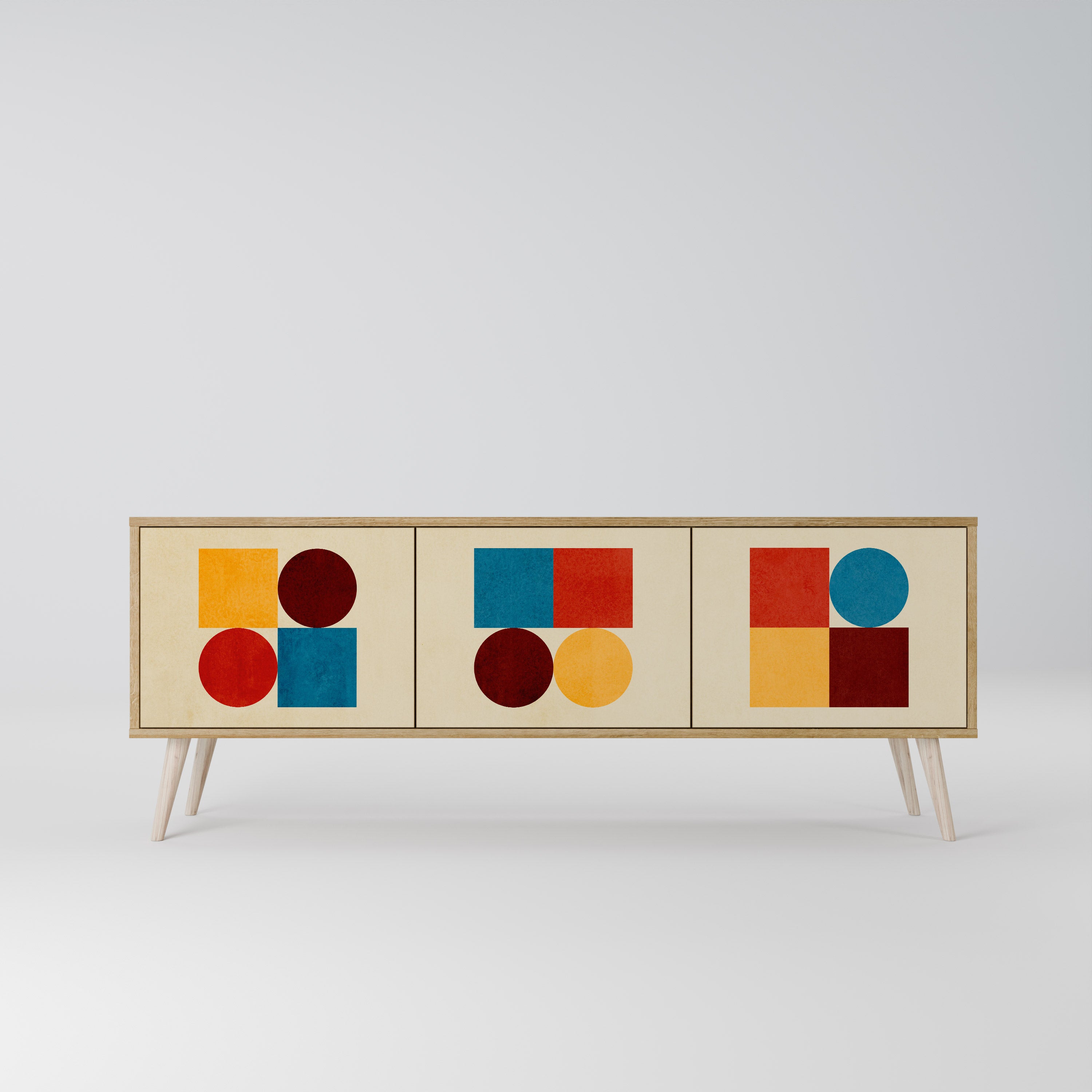 GEOMETRIC PUZZLE Mueble de TV de 3 Puertas