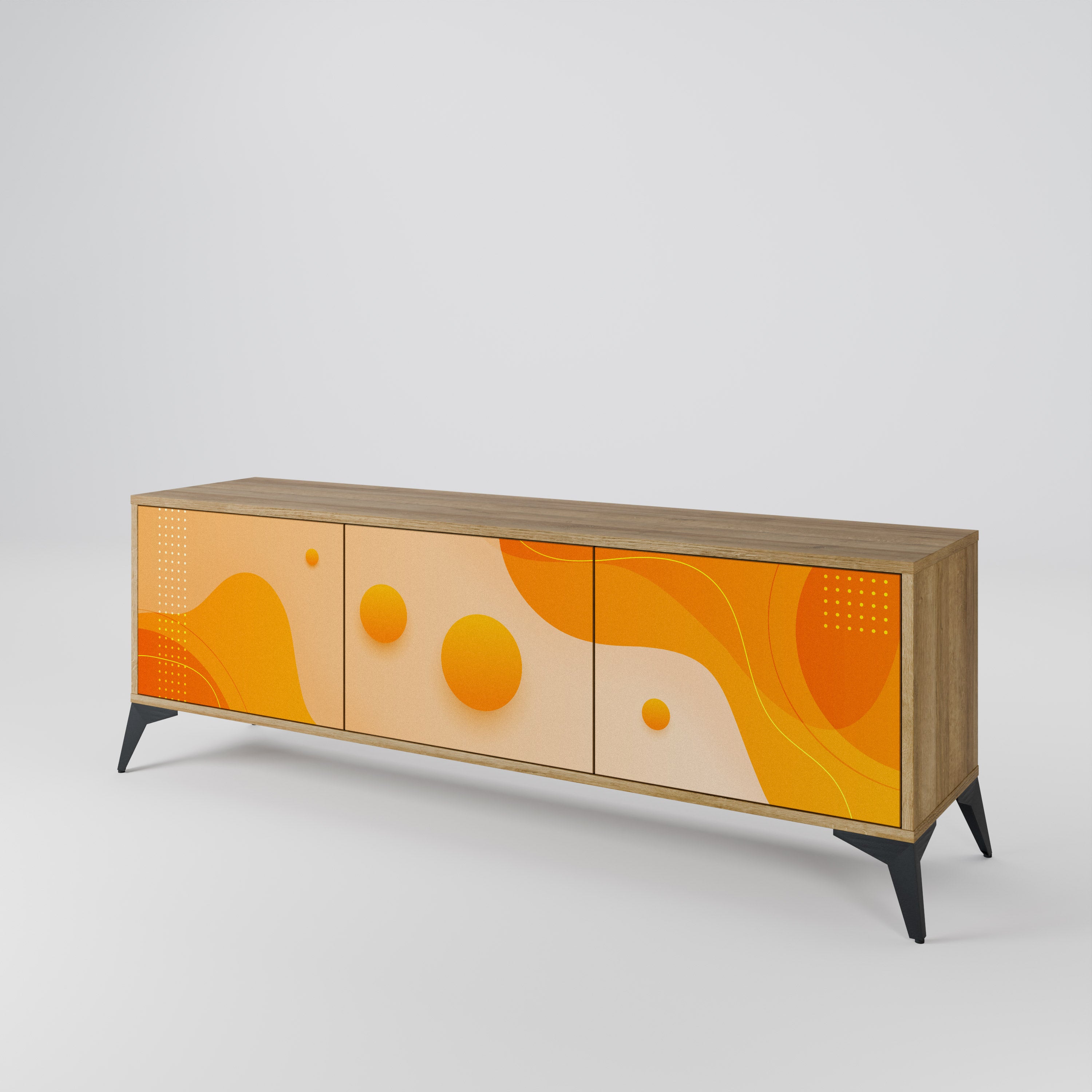ORANGE ARRANGEMENT Mueble de TV de 3 Puertas