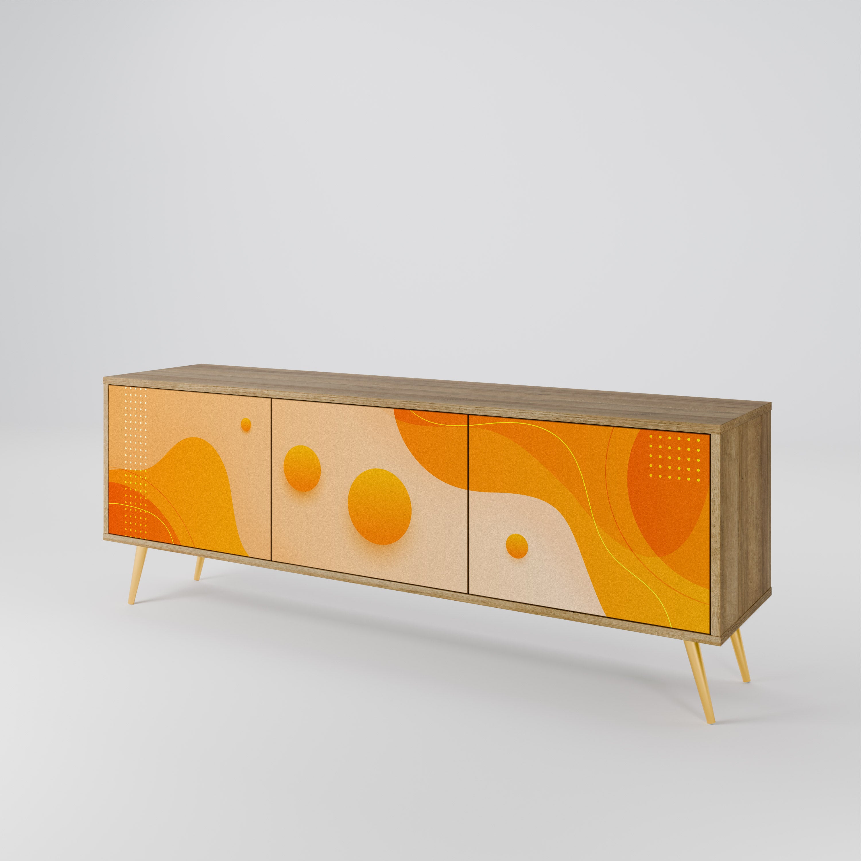 ORANGE ARRANGEMENT Mueble de TV de 3 Puertas