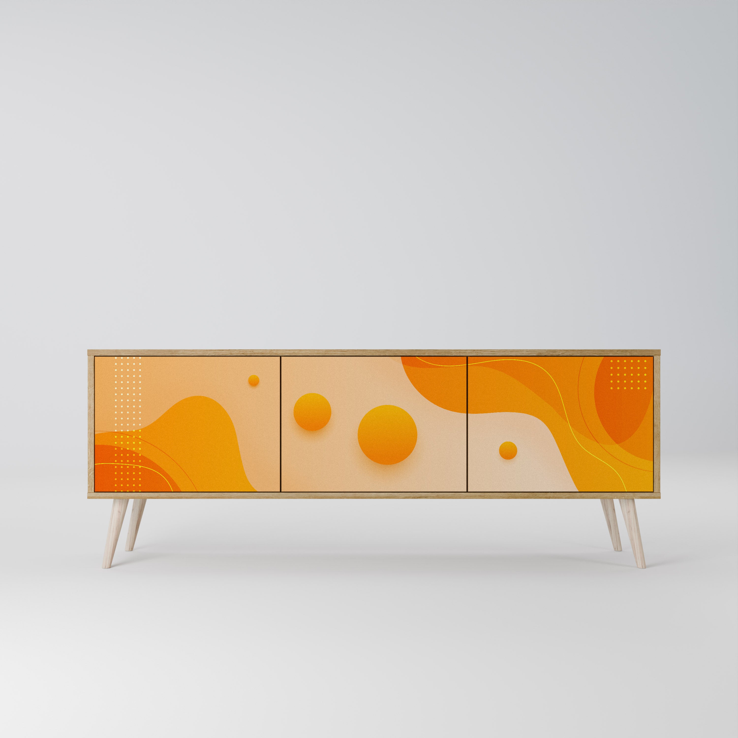ORANGE ARRANGEMENT Mueble de TV de 3 Puertas