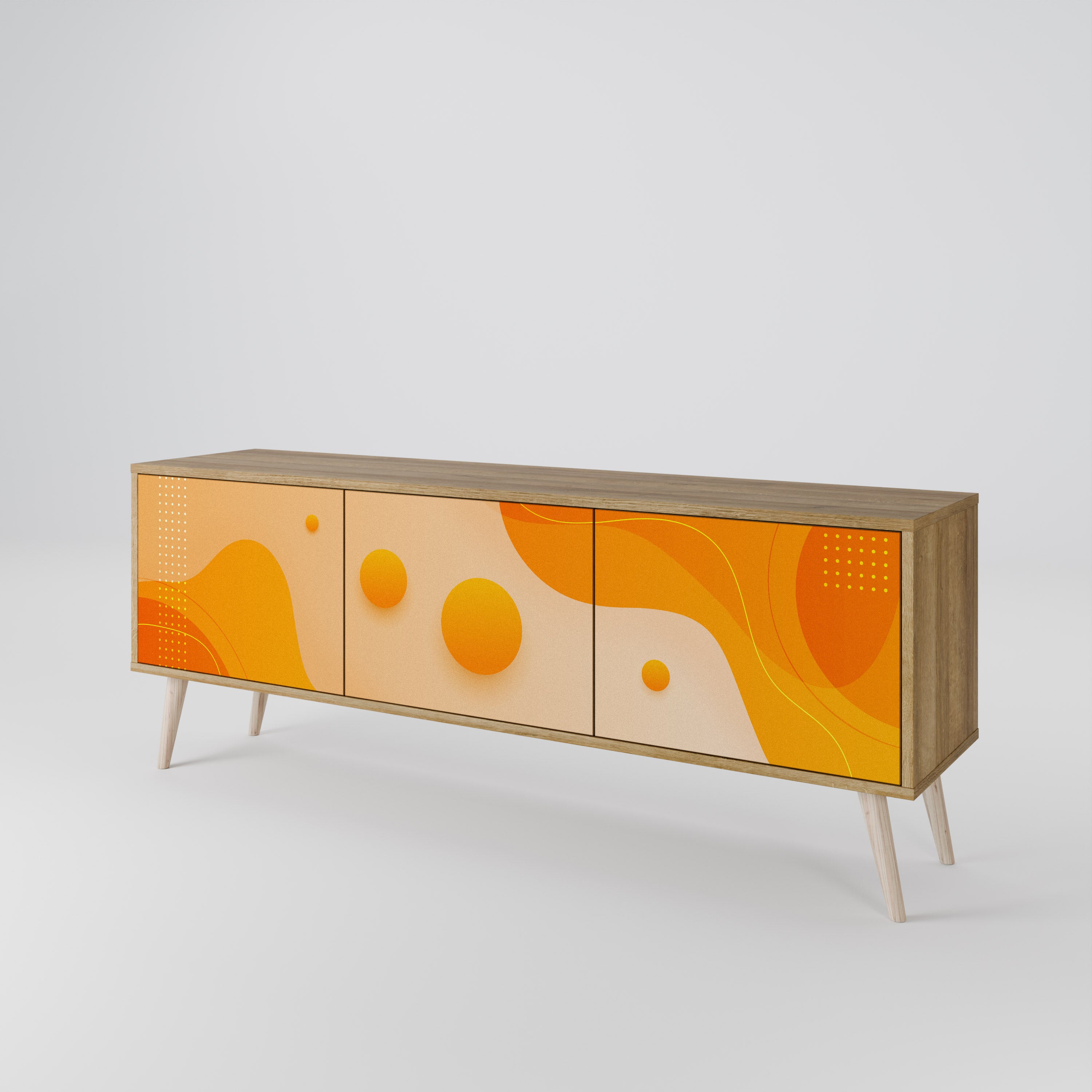 ORANGE ARRANGEMENT Mueble de TV de 3 Puertas
