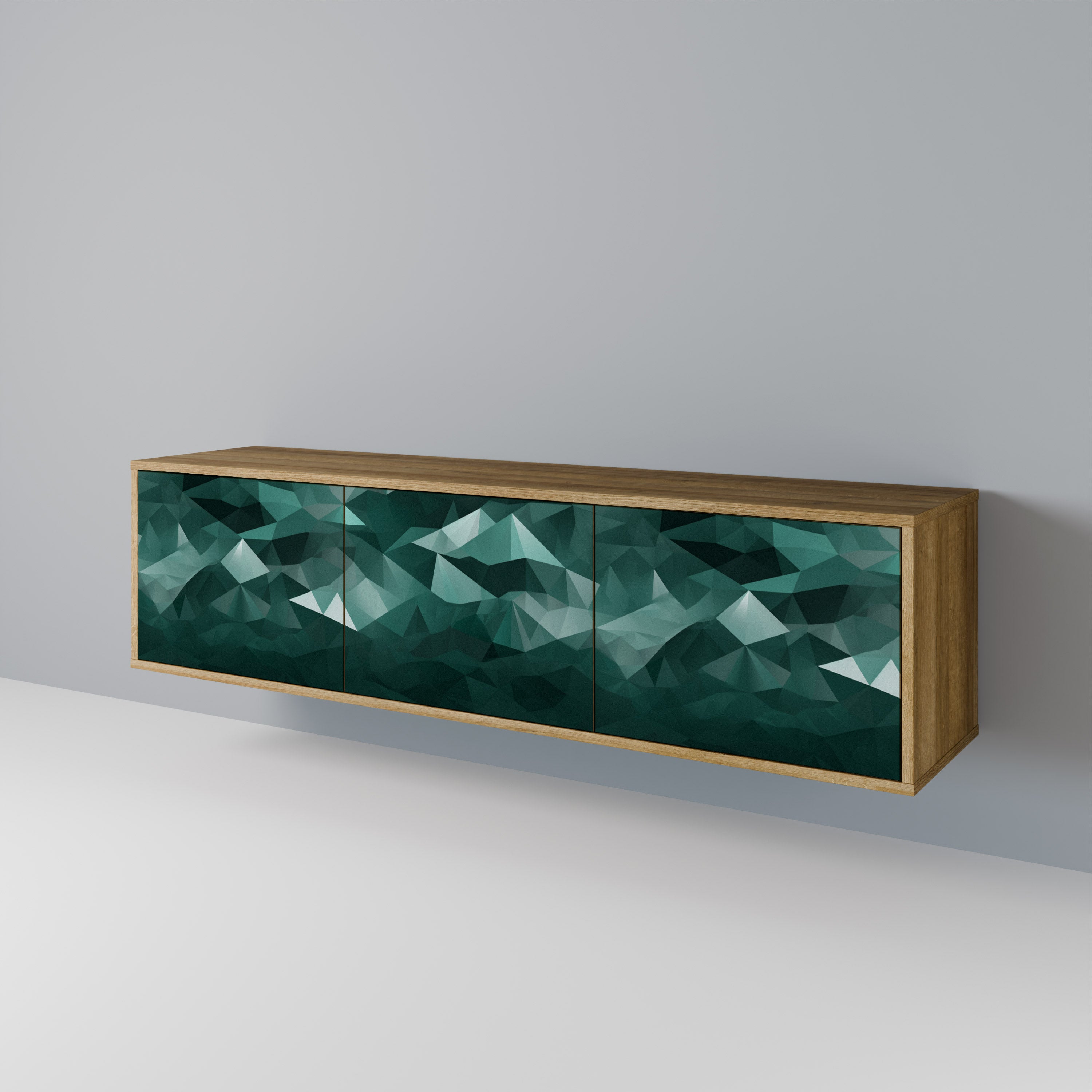 POLYGONAL FLOATING Mueble de TV de 3 Puertas