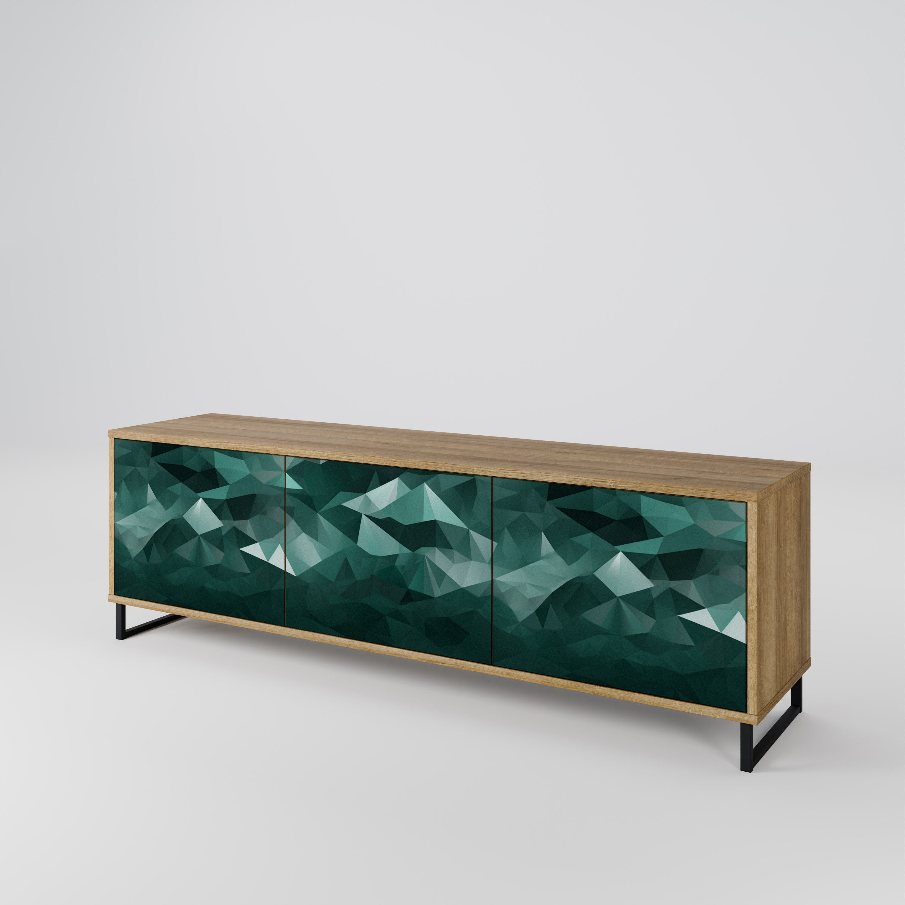 POLYGONAL FLOATING Mueble de TV de 3 Puertas
