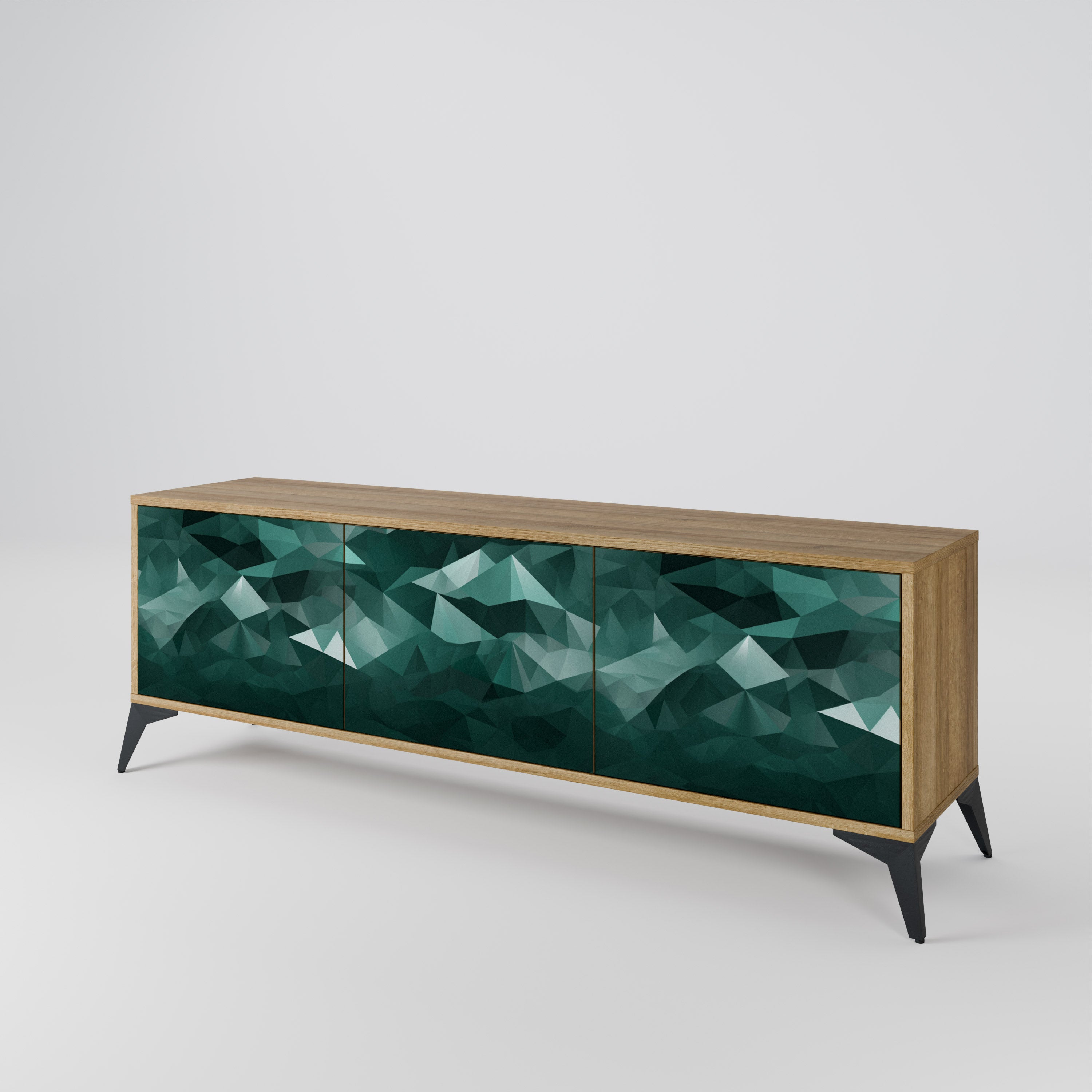 POLYGONAL FLOATING Mueble de TV de 3 Puertas