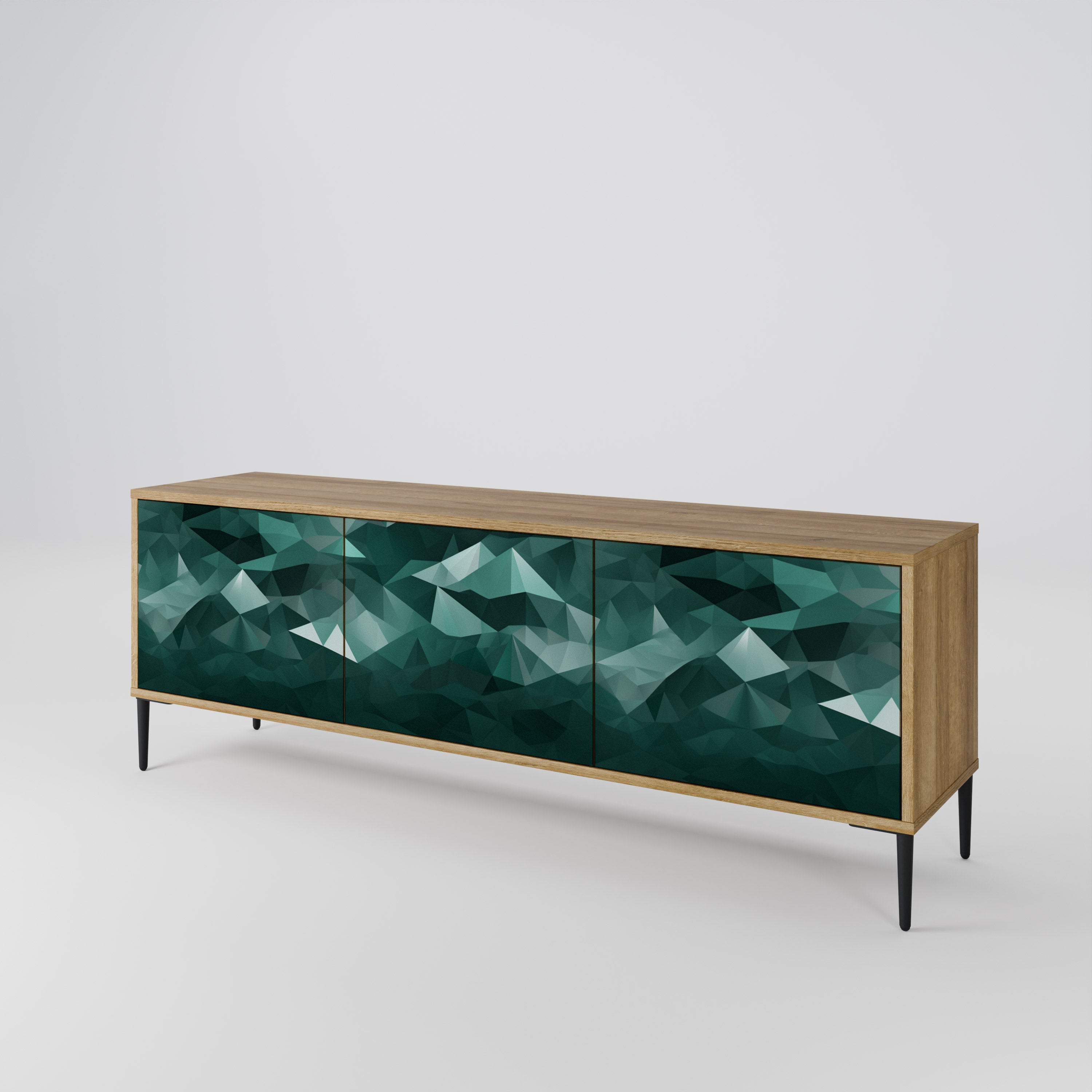 POLYGONAL FLOATING Mueble de TV de 3 Puertas