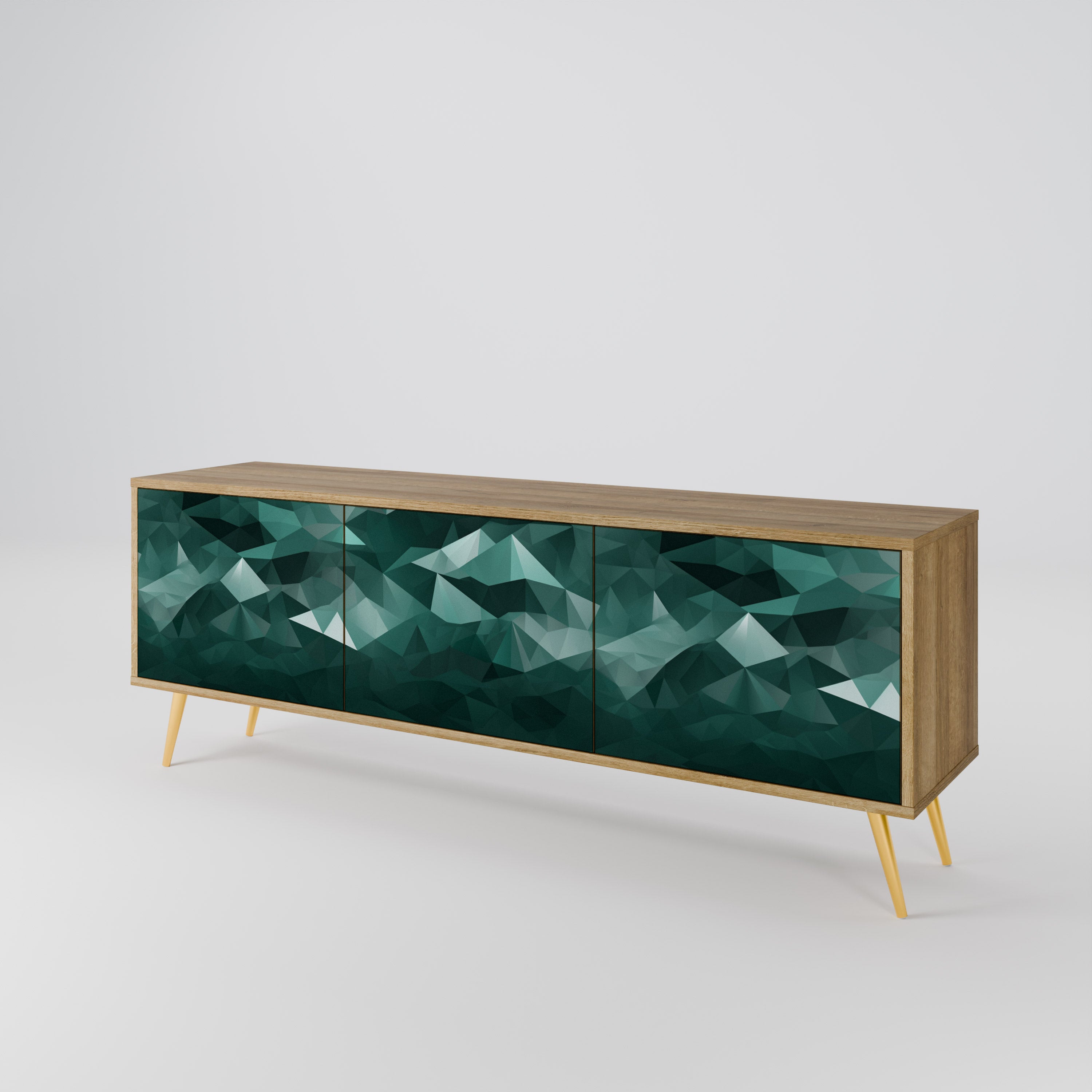 POLYGONAL FLOATING Mueble de TV de 3 Puertas