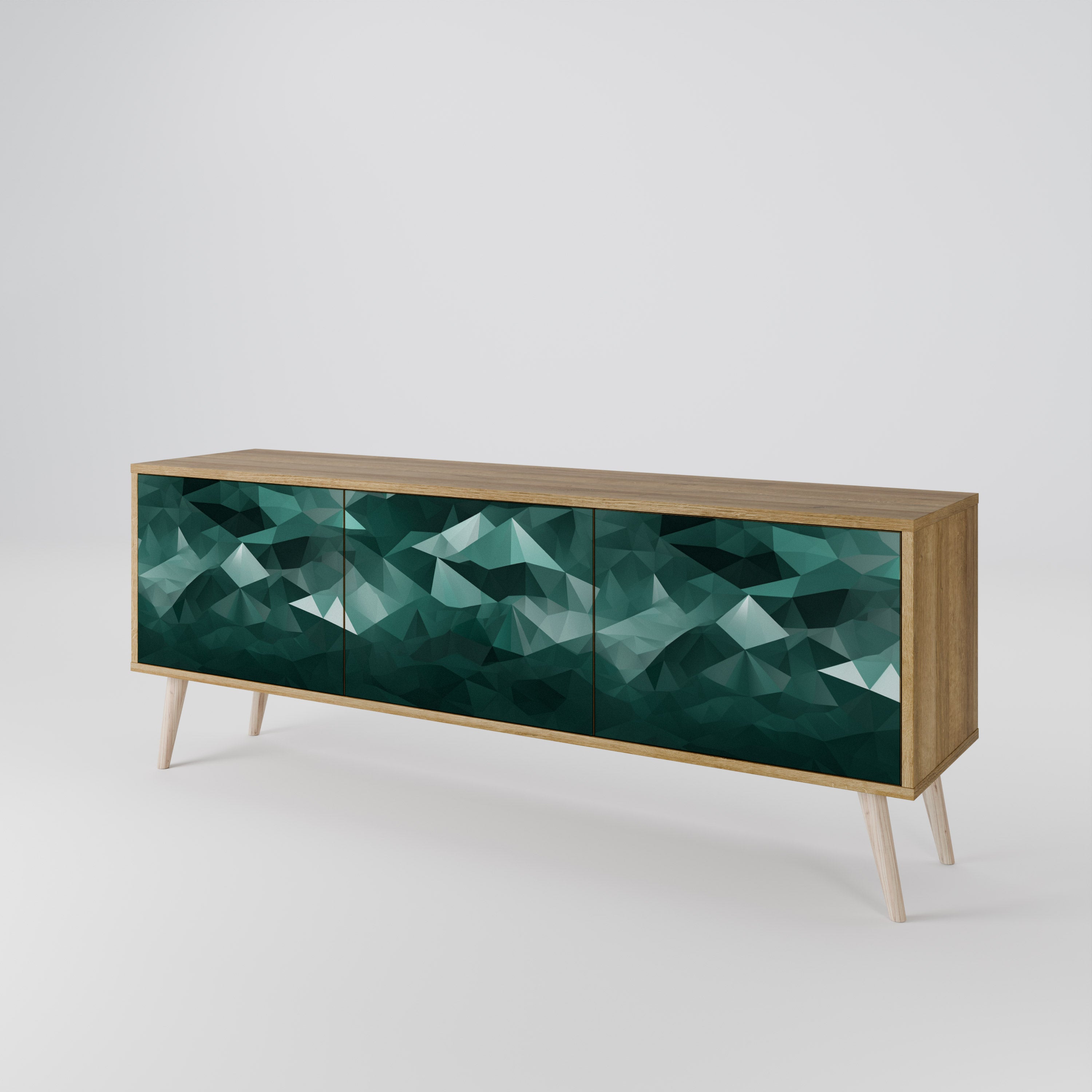 POLYGONAL FLOATING Mueble de TV de 3 Puertas