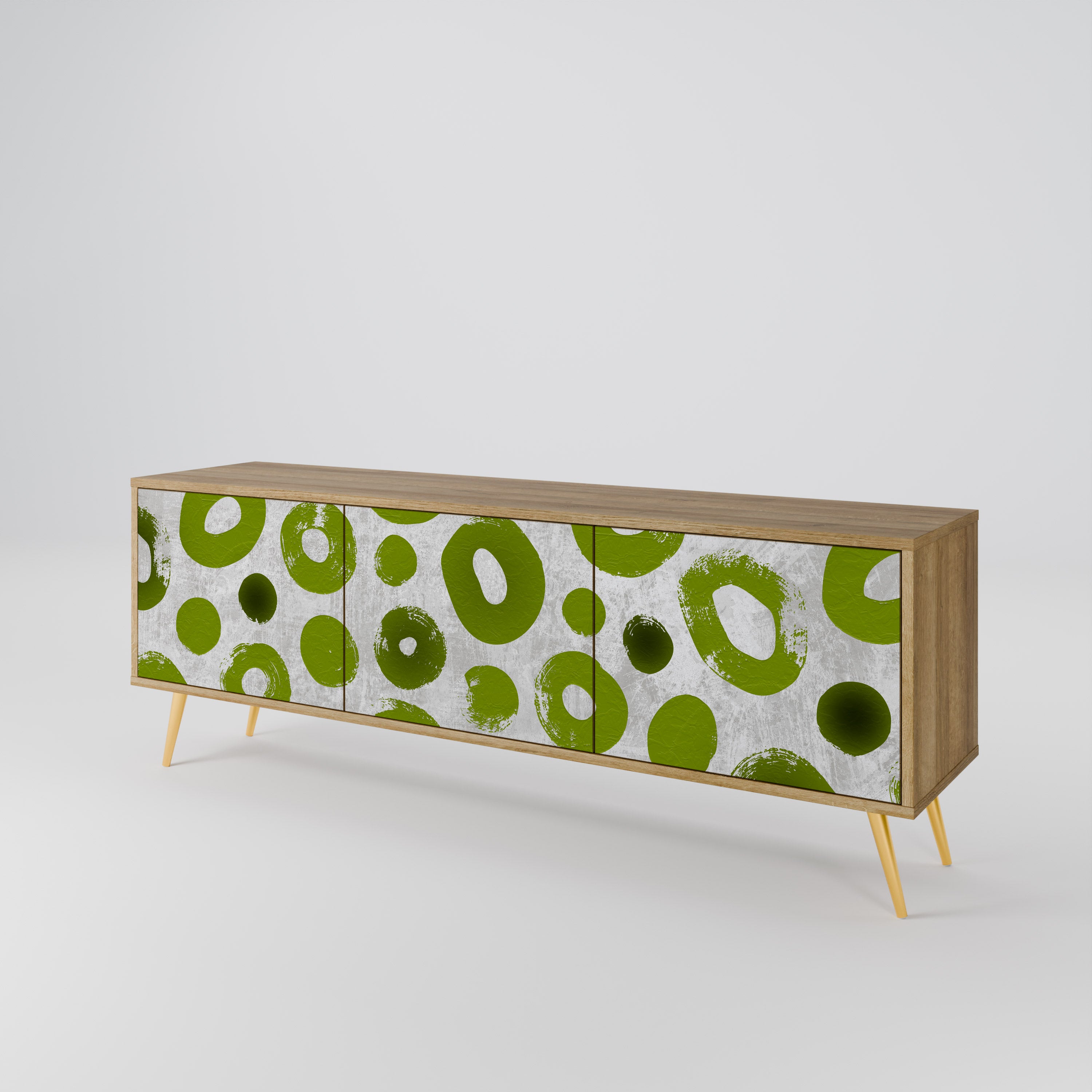 GREEN RHAPSODY Mueble de TV de 3 Puertas