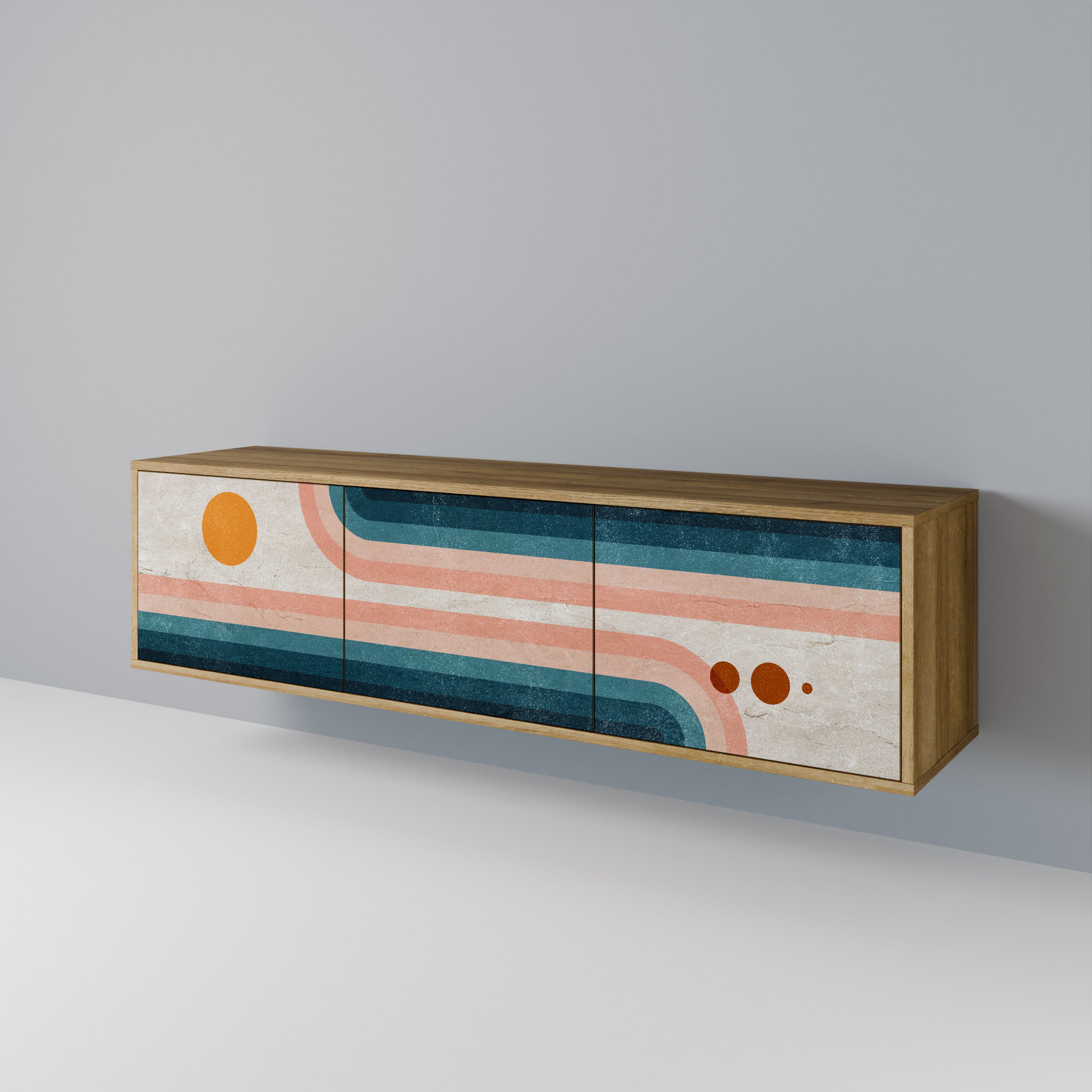 TWO HALVES Mueble de TV de 3 Puertas