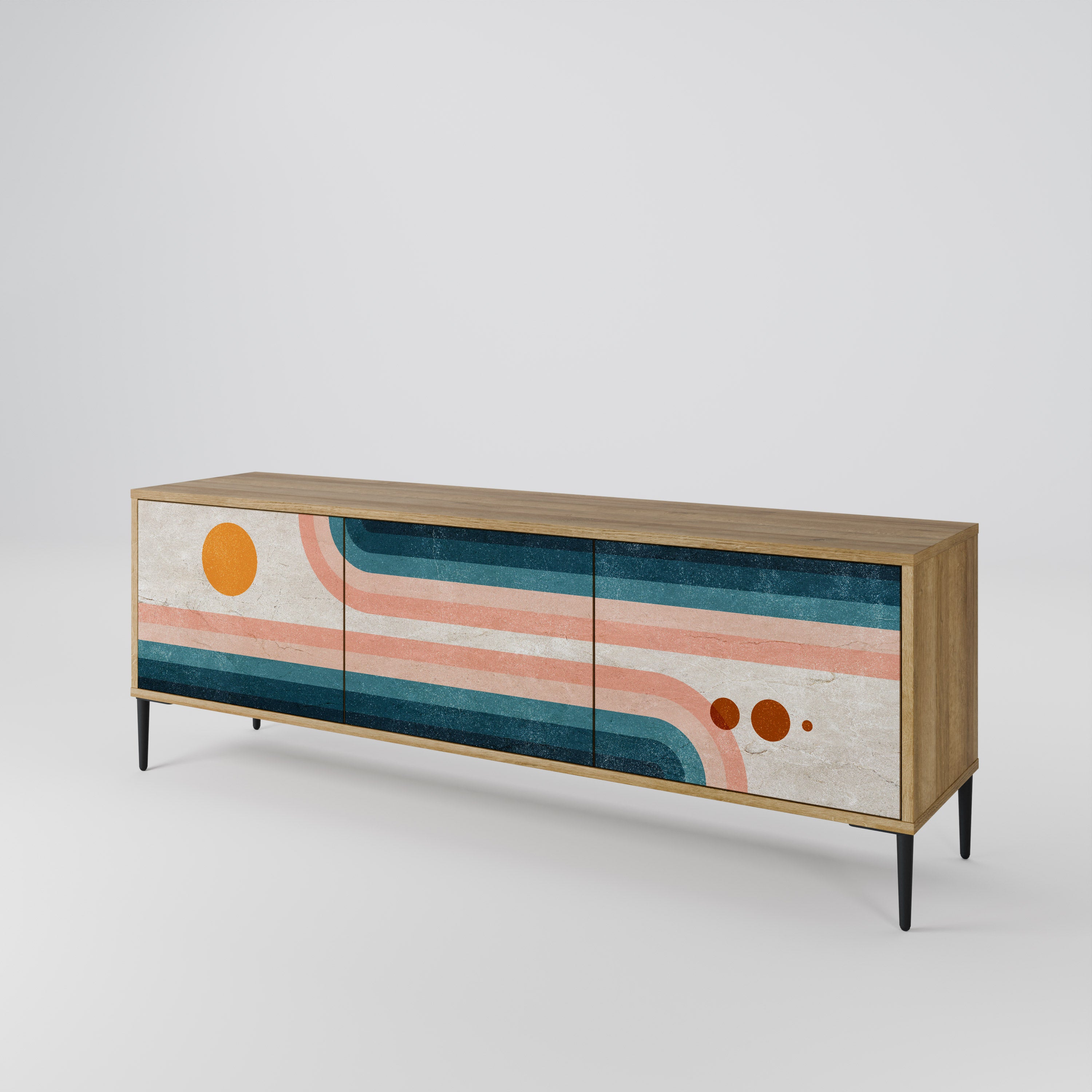 TWO HALVES Mueble de TV de 3 Puertas